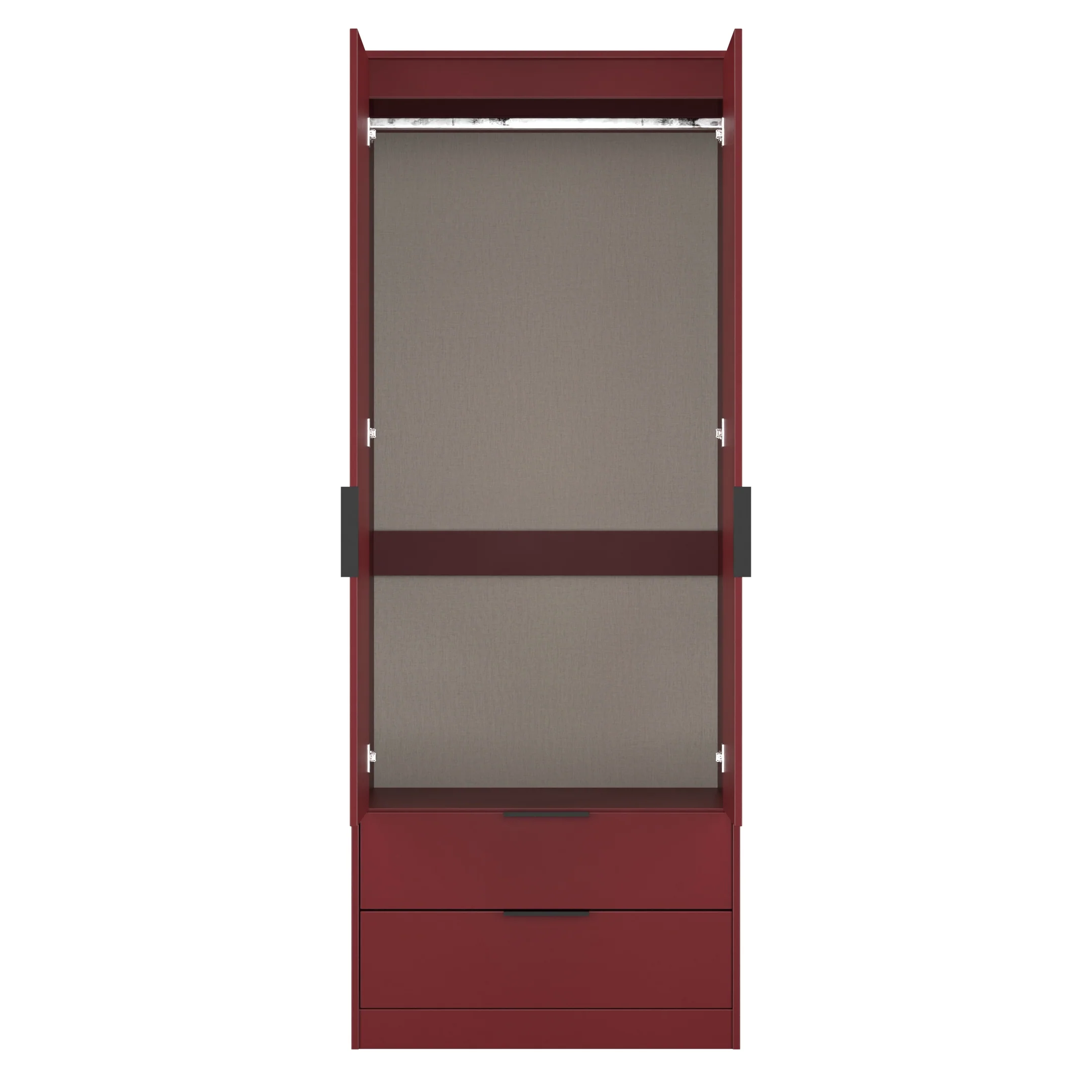 Havana Ready Assembled 2 Door 2 Drawer Wardrobe in Red Matt - Image 8