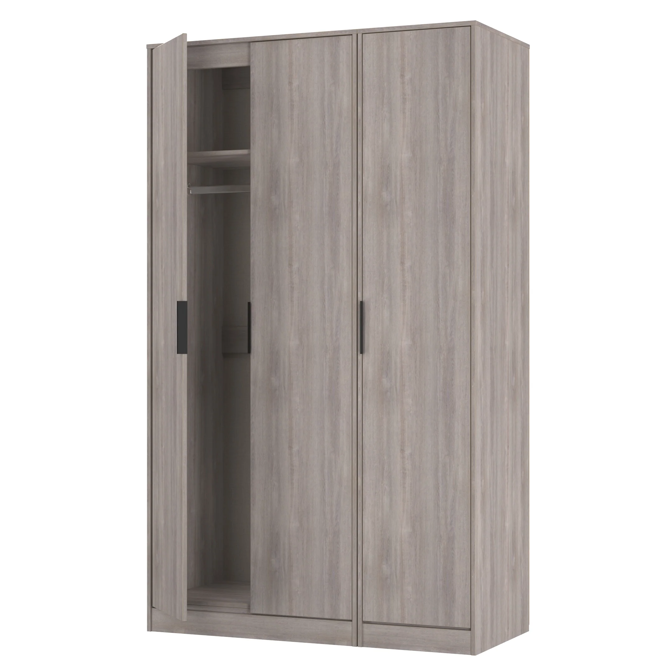 Havana Ready Assembled 3 Door Wardrobe in Grey Oak - Image 6