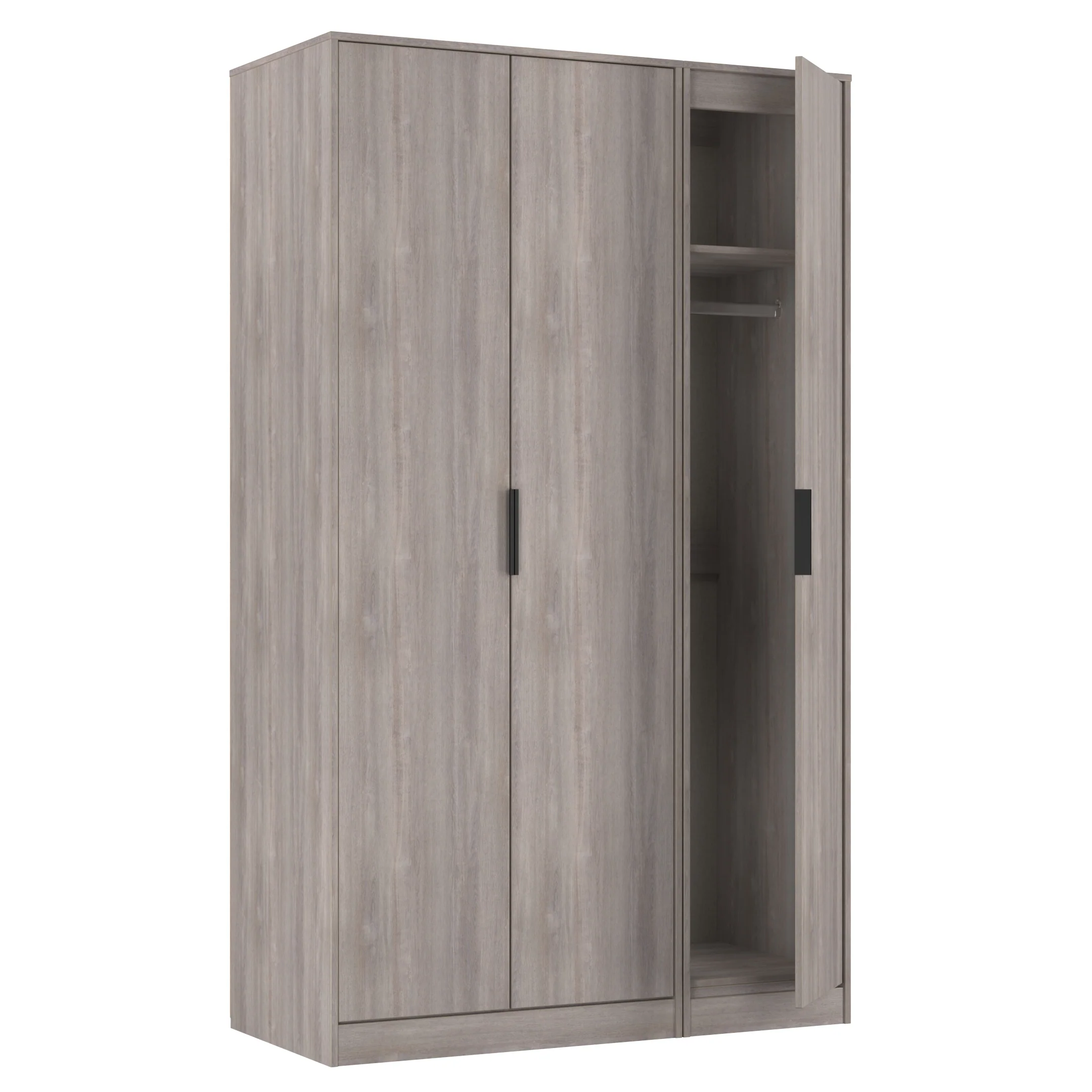 Havana Ready Assembled 3 Door Wardrobe in Grey Oak - Image 7