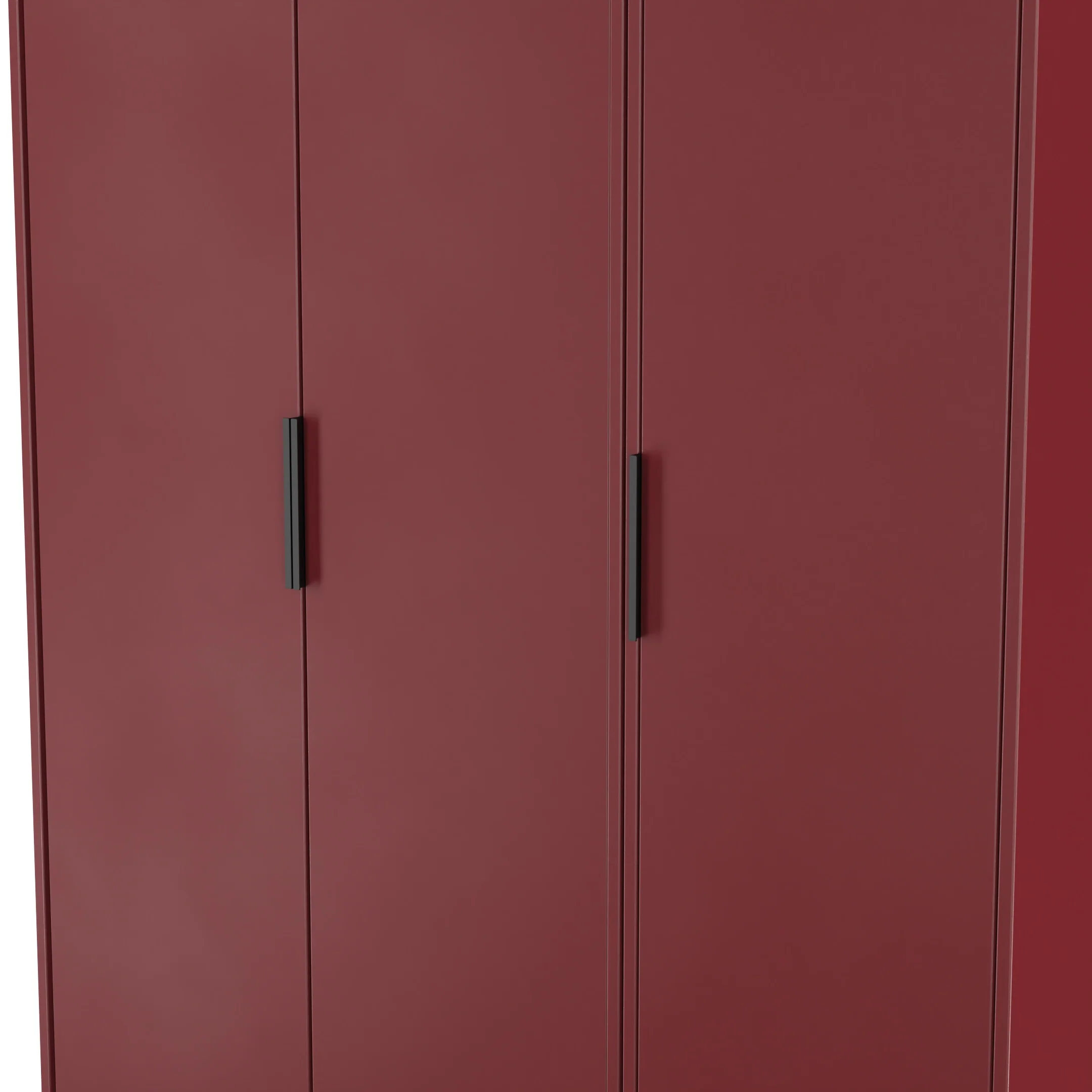 Havana Ready Assembled 3 Door Wardrobe in Red Matt - Image 5