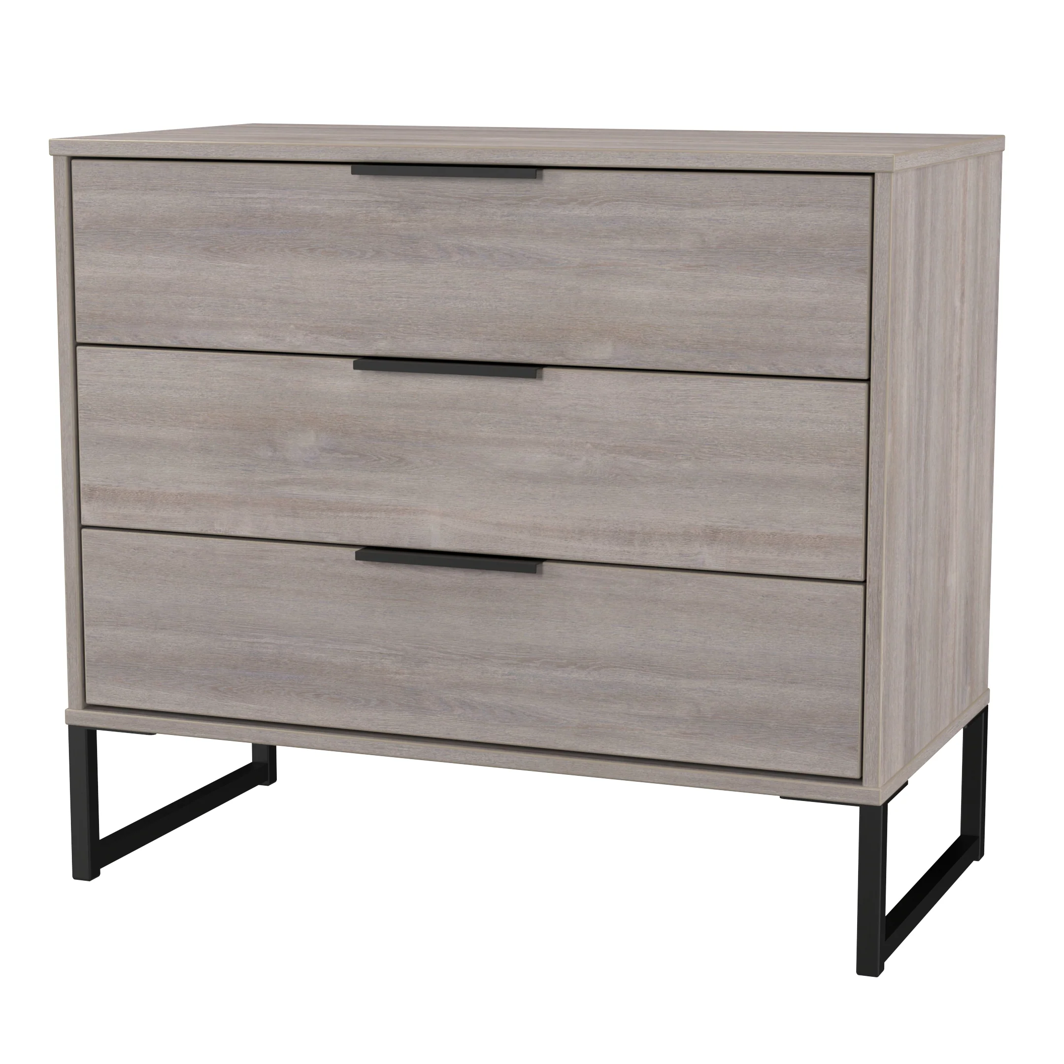 Havana Ready Assembled 3 Drawer Chest in Grey Oak - Image 4