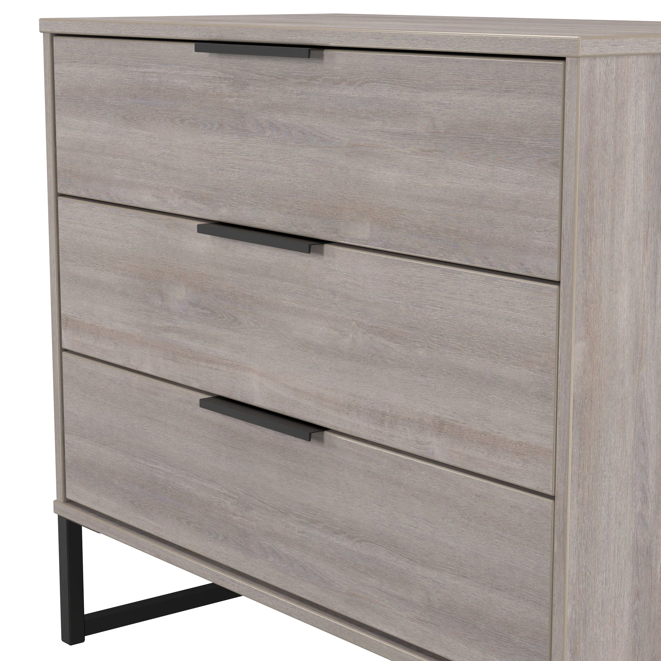 Havana Ready Assembled 3 Drawer Chest in Grey Oak - Image 5