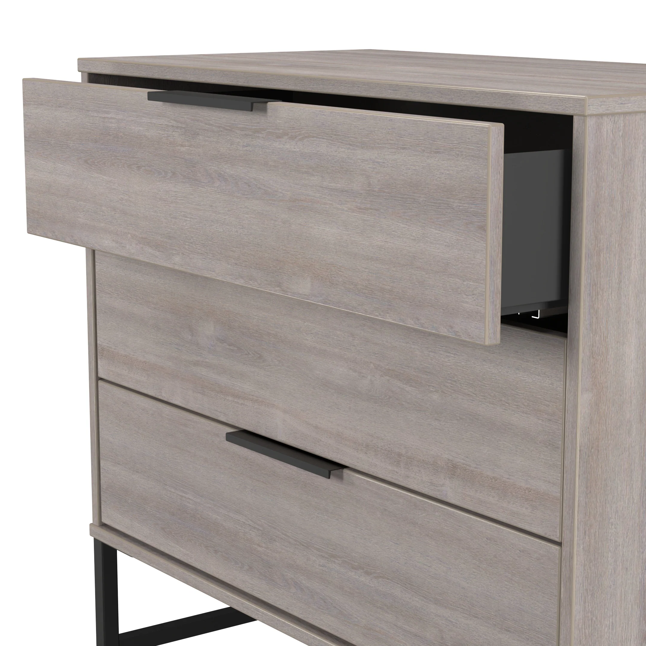Havana Ready Assembled 3 Drawer Chest in Grey Oak - Image 6