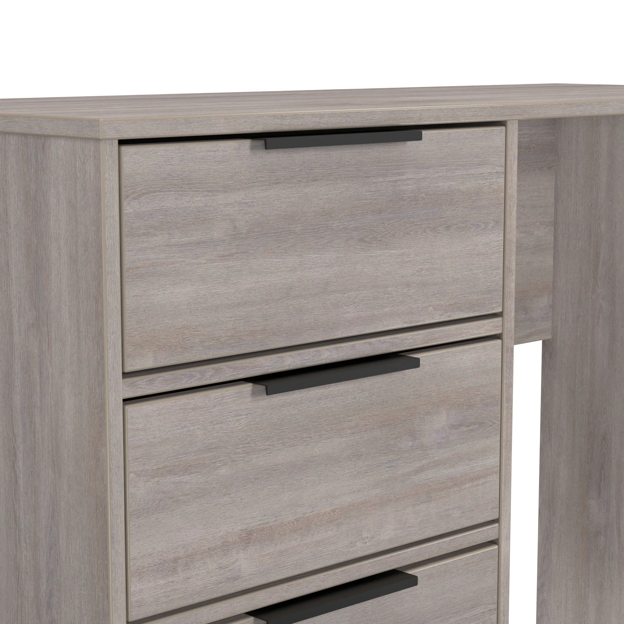 Havana Ready Assembled 4 Drawer Vanity in Grey Oak - Image 5