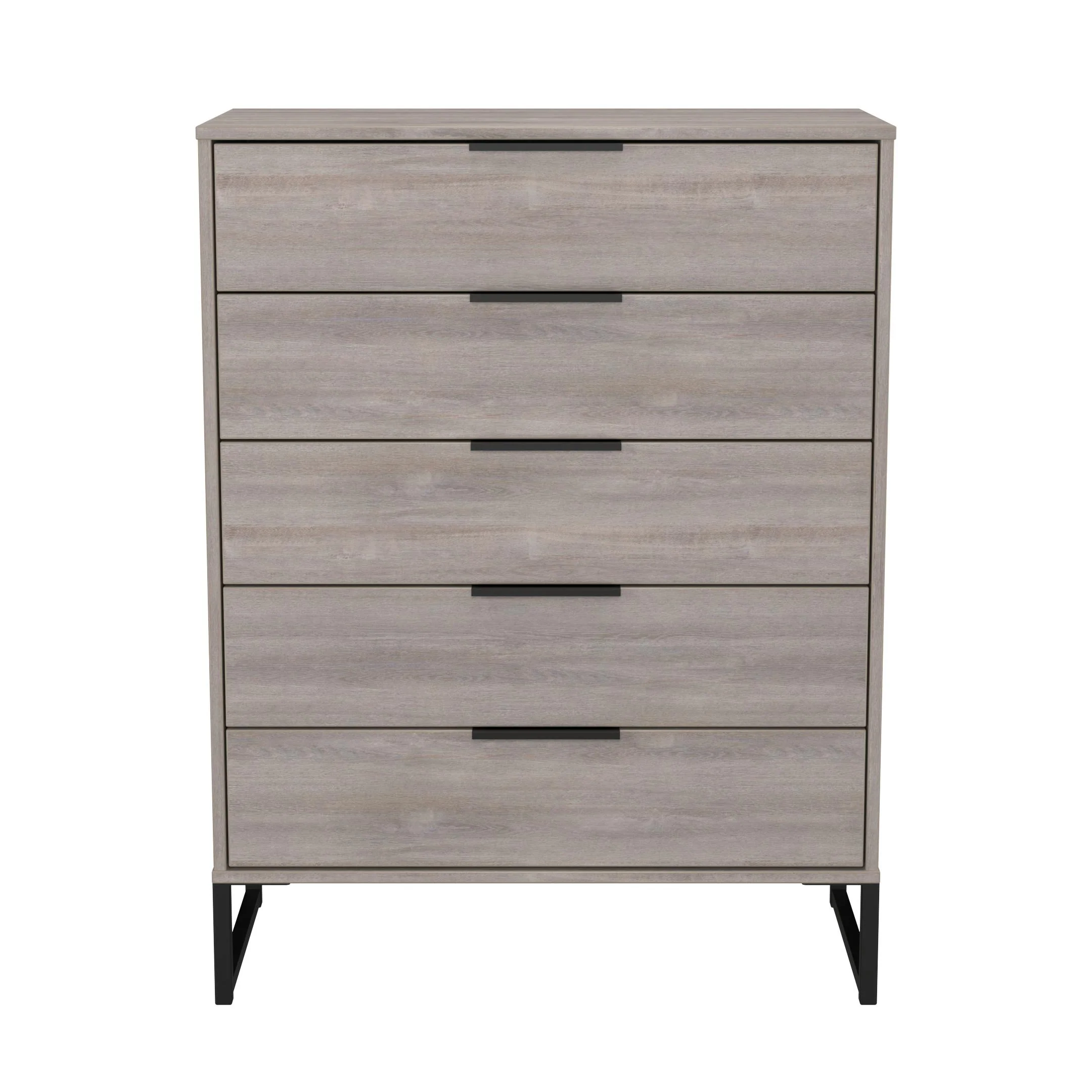 Havana Ready Assembled 5 Drawer Chest in Grey Oak - Image 2