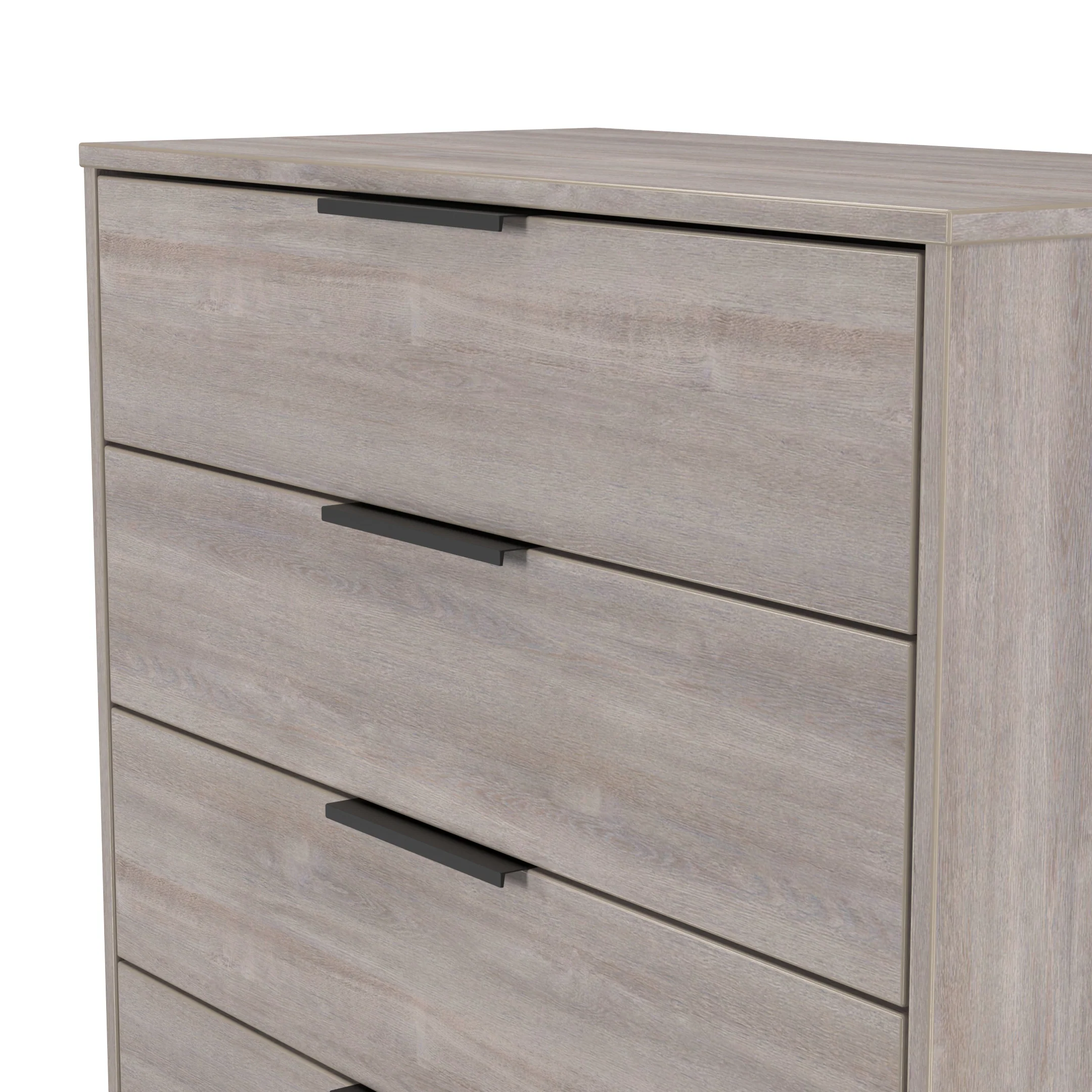 Havana Ready Assembled 5 Drawer Chest in Grey Oak - Image 5