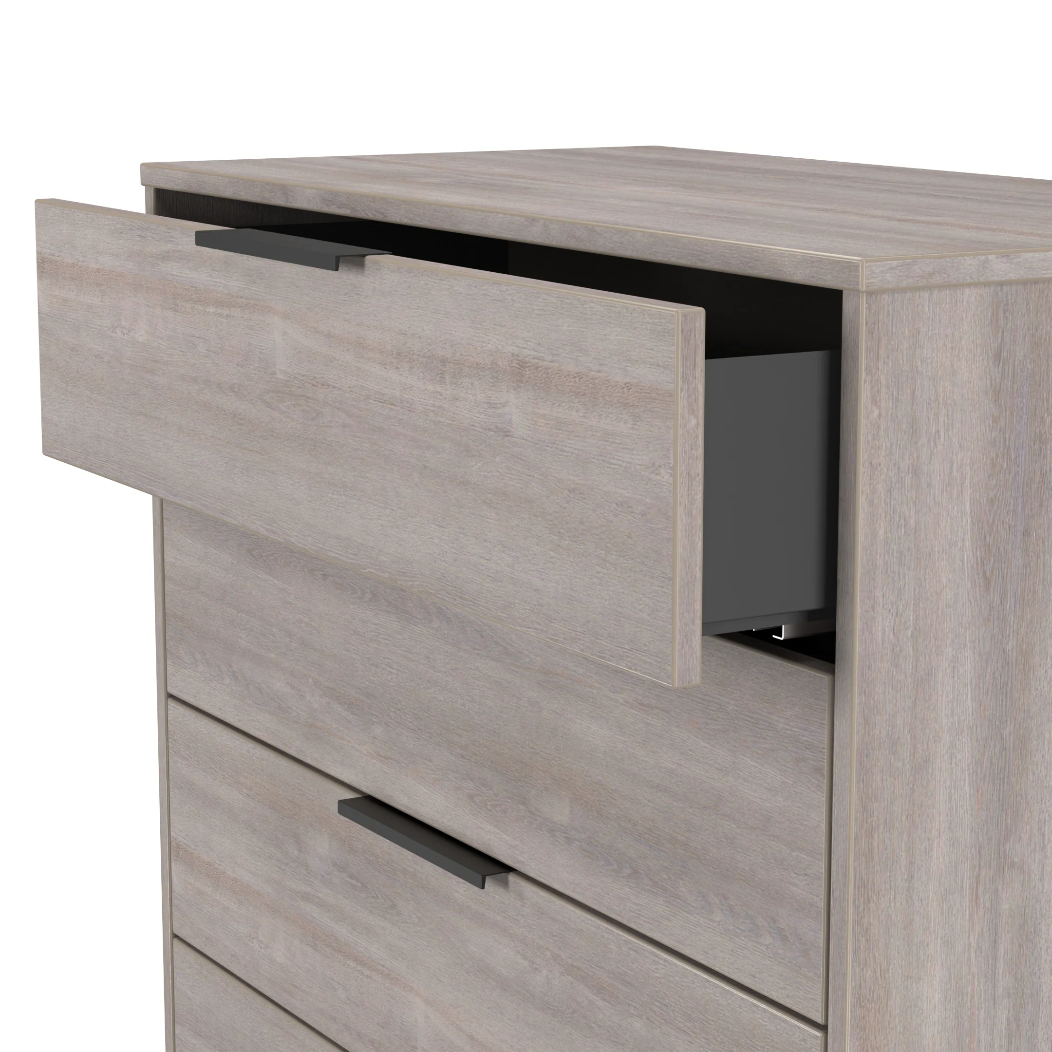 Havana Ready Assembled 5 Drawer Chest in Grey Oak - Image 6