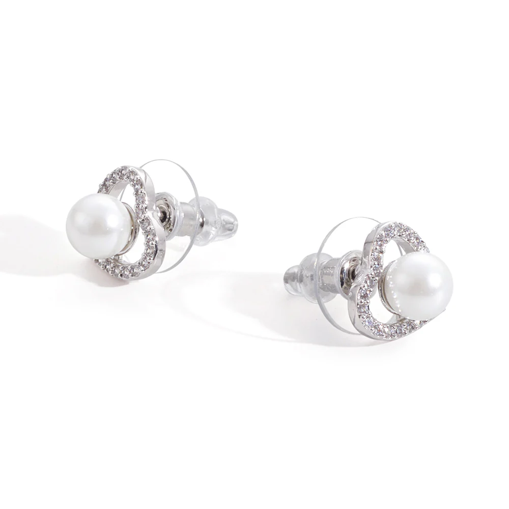 Heart-Shaped Stud Earrings - Image 3