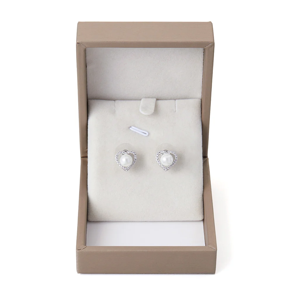 Heart-Shaped Stud Earrings - Image 8