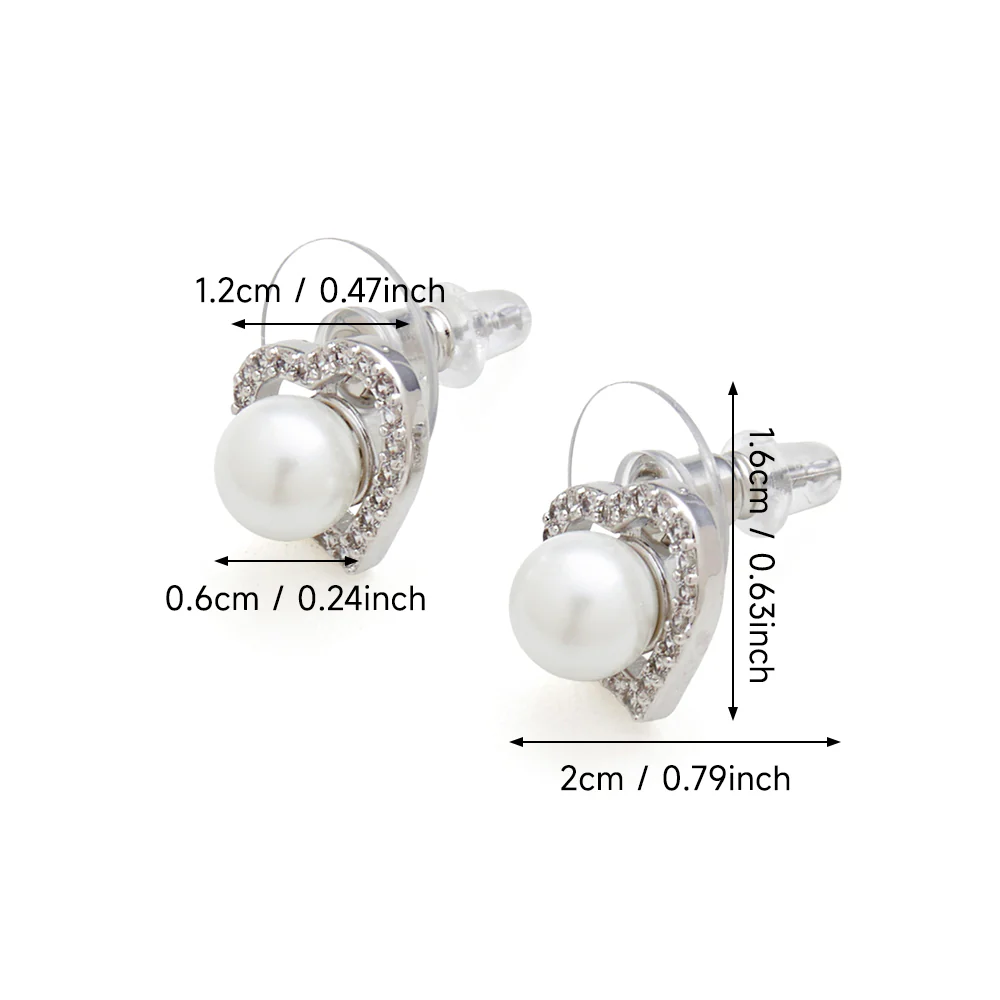 Heart-Shaped Stud Earrings - Image 9