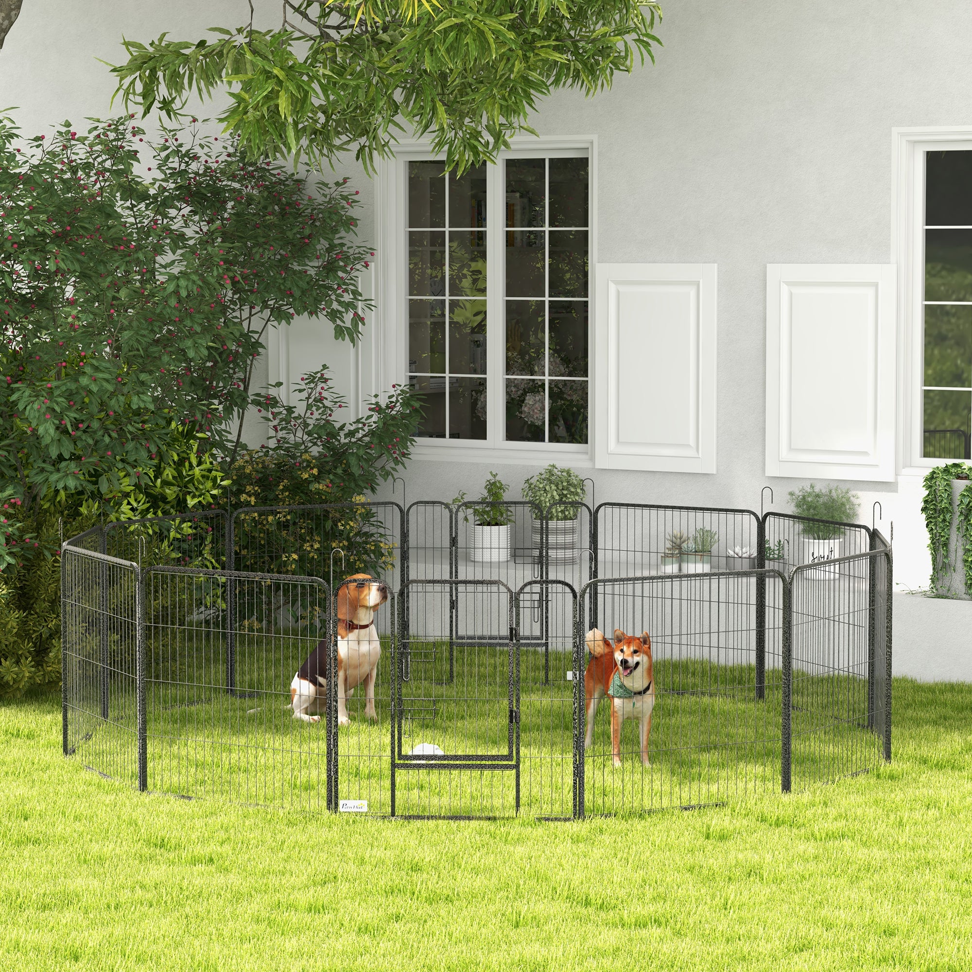 Heavy Duty Puppy Play Pen, 12 Panels Pet Exercise Pen, for Indoors, Outdoors - Image 2