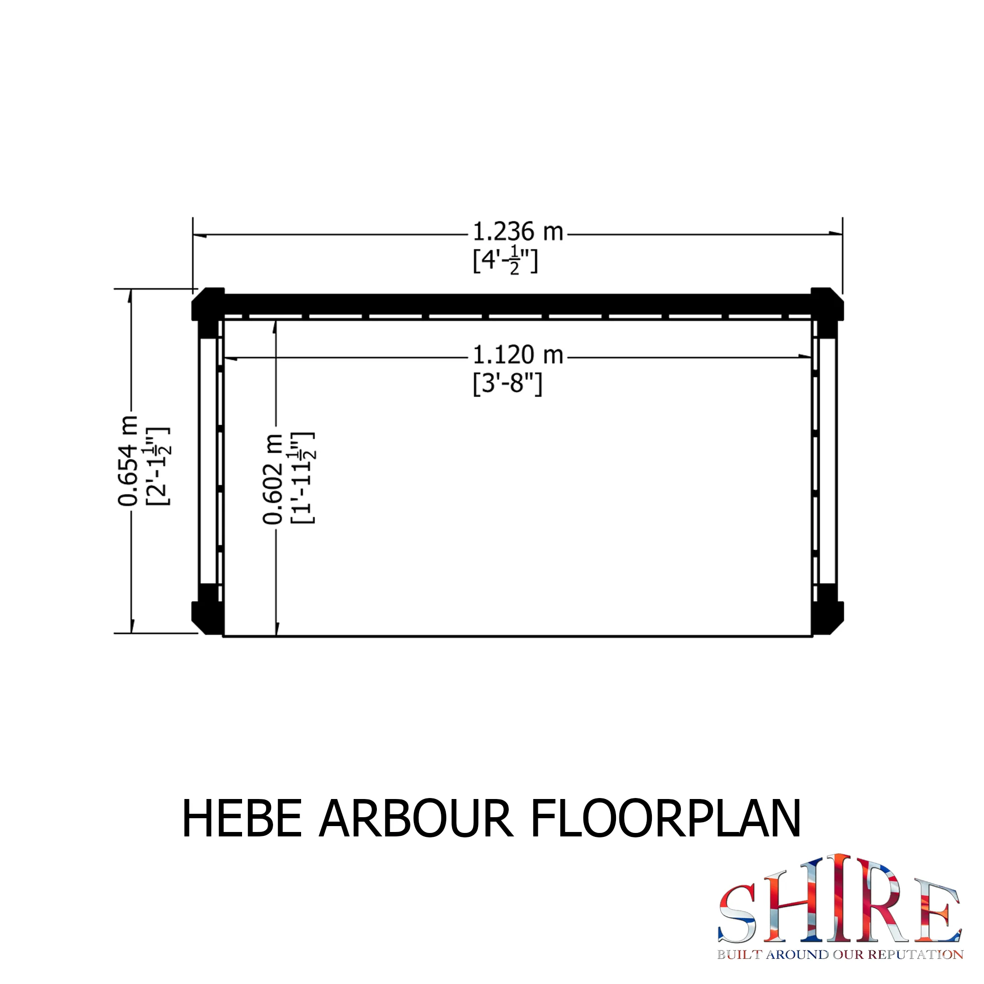 Hebe Pressure Treated Arbour - Image 4
