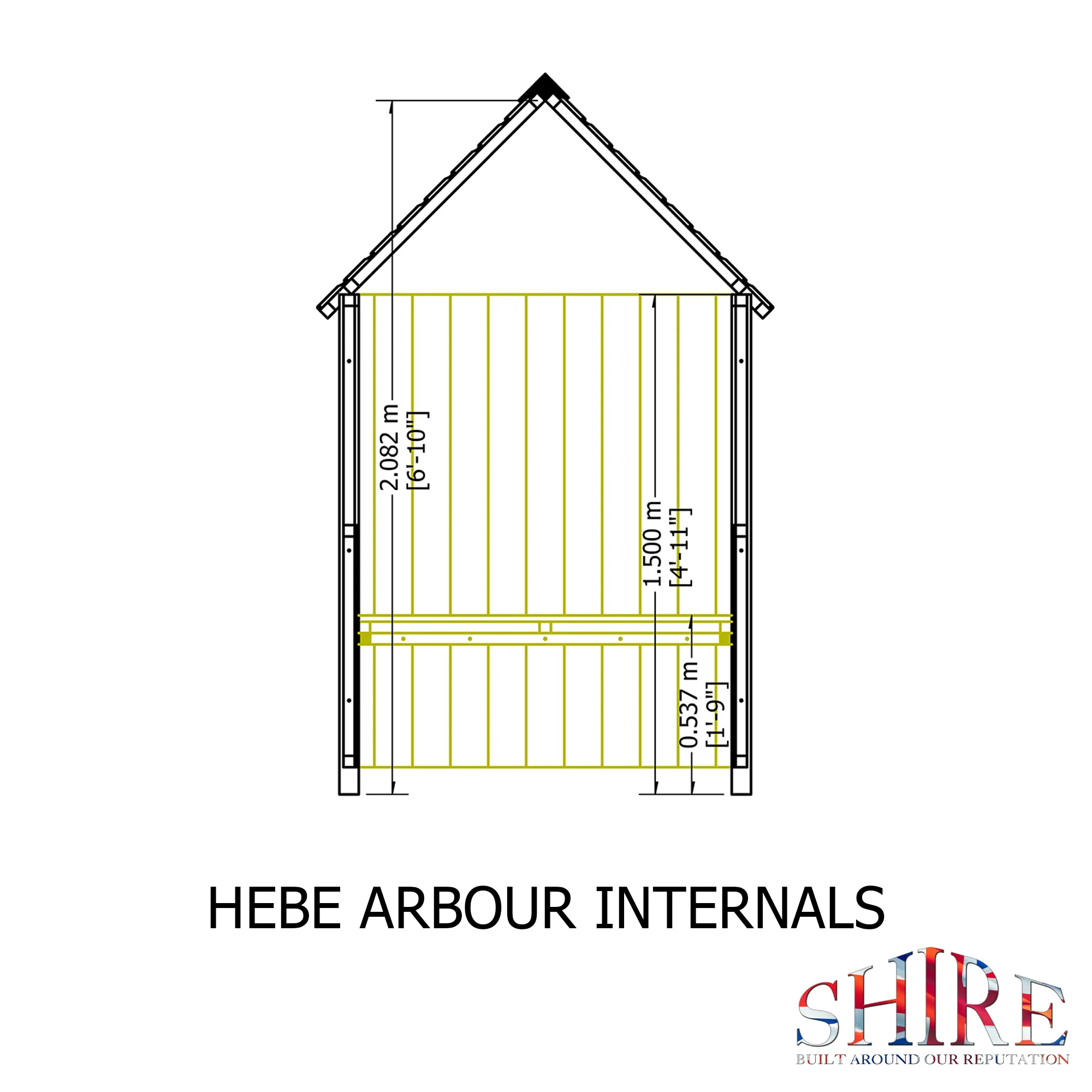 Hebe Pressure Treated Arbour - Image 5