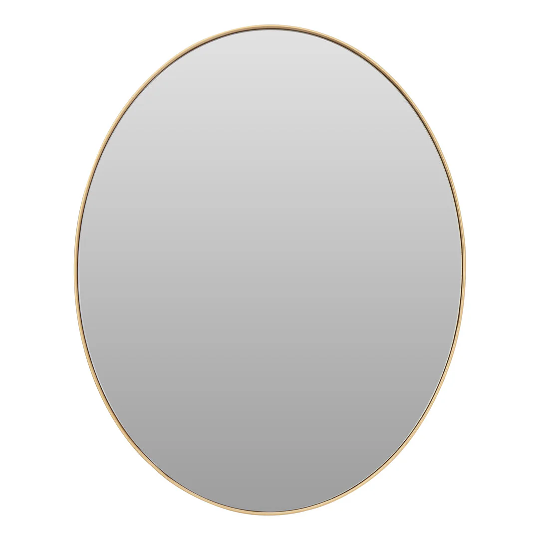 Helen Large Gold Finish Oval Wall Mirror