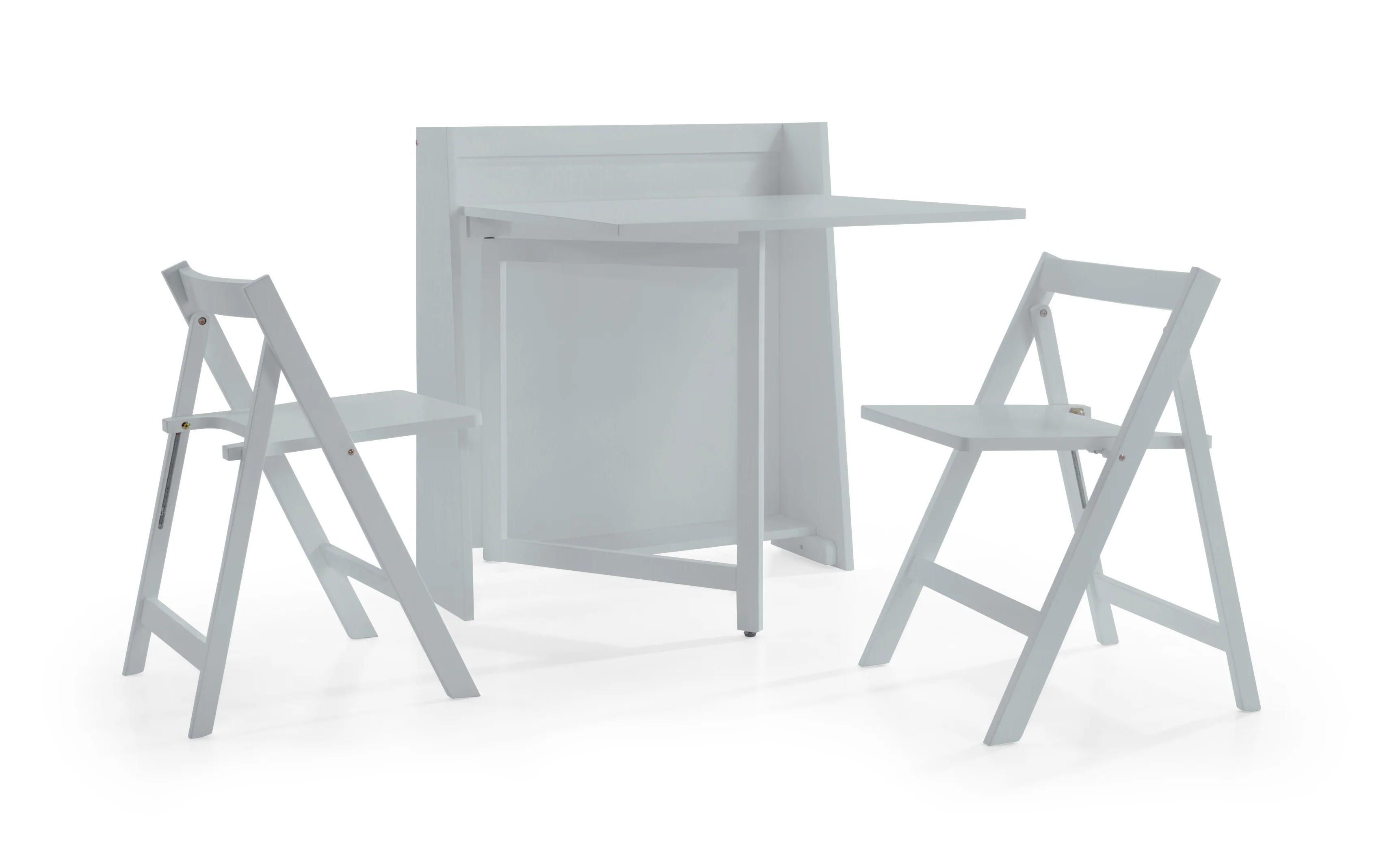 Helsinki Compact Folding Light Grey Dining Set - Image 3