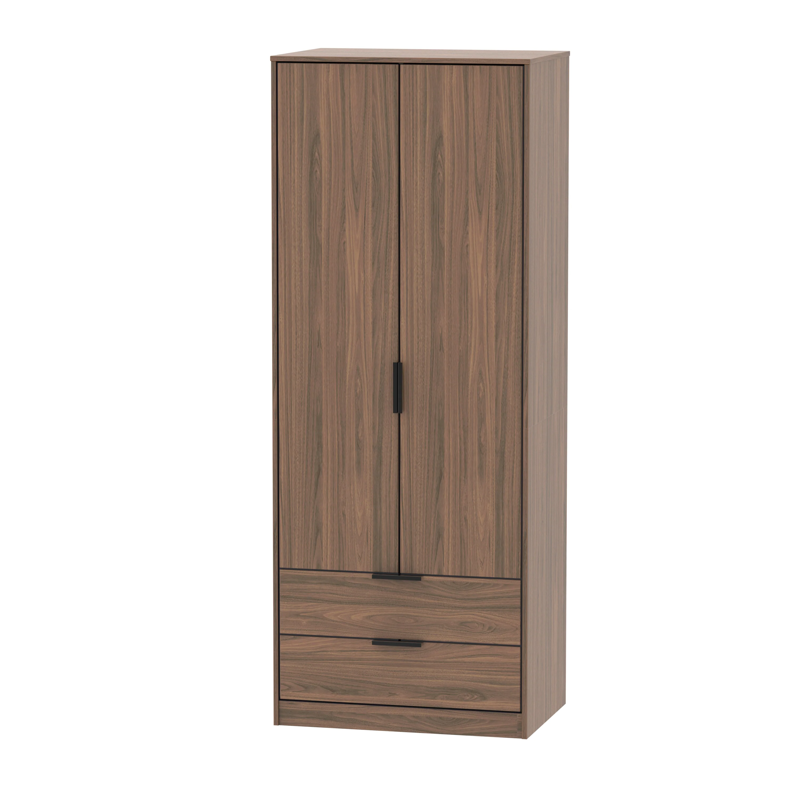 Helsinki Ready Assembled 2 Door 2 Drawer Wardrobe in Carini Walnut - Image 7