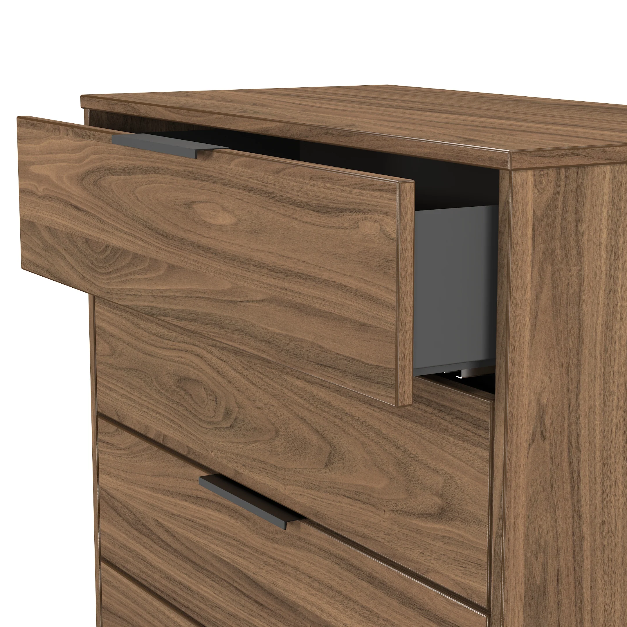 Helsinki Ready Assembled 4 Drawer Chest in Carini Walnut - Image 10