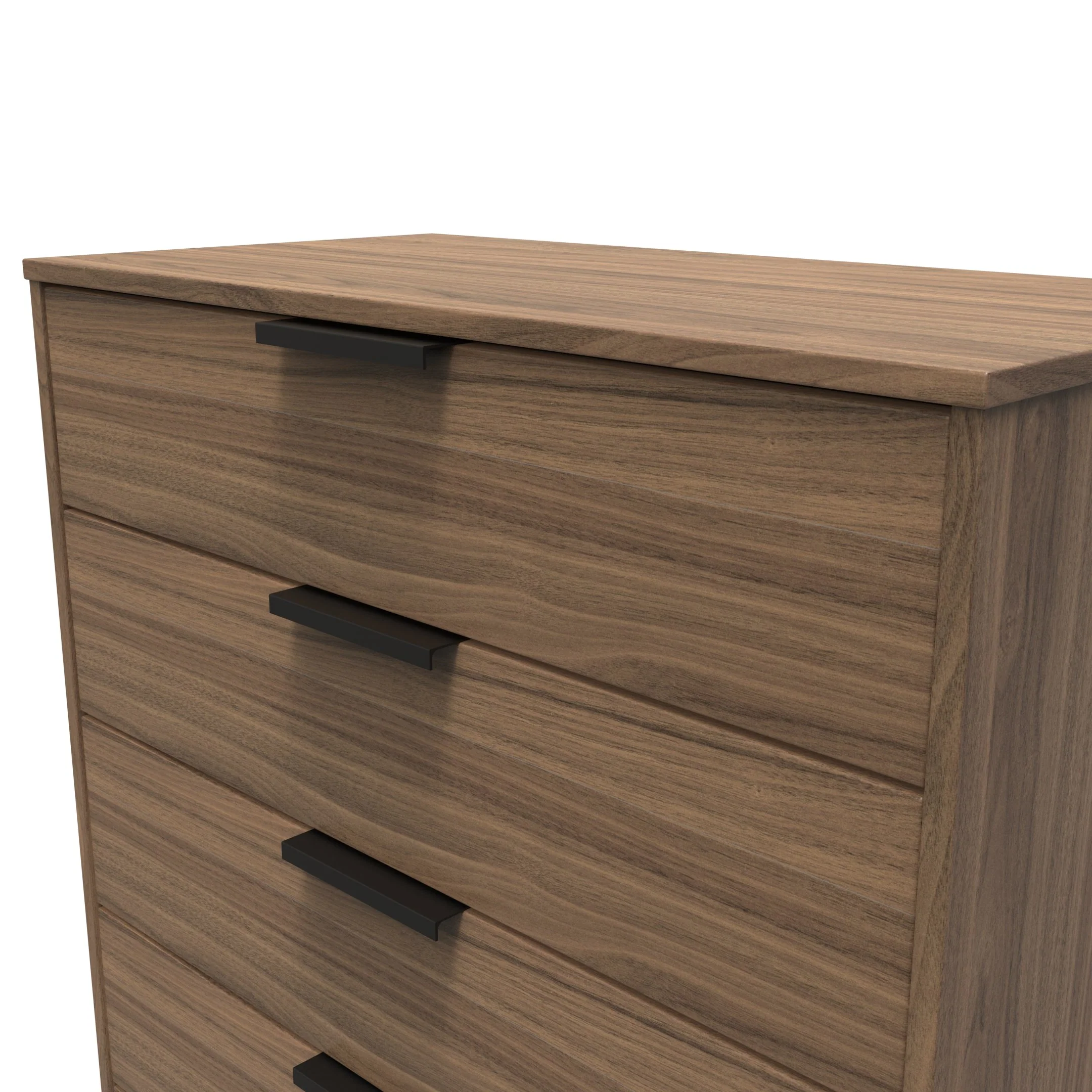 Helsinki Ready Assembled 5 Drawer Chest in Carini Walnut - Image 4