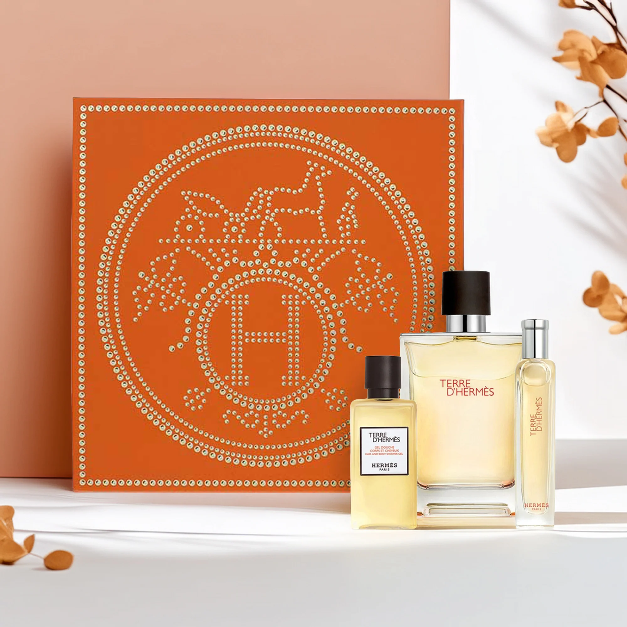 Hermès Terre D'hermès Eau De Toilette 100ml 3 Piece Gift Set: 15ml- Eau De Toilette, Hair And Body Shower Gel 40ml . - Image 3