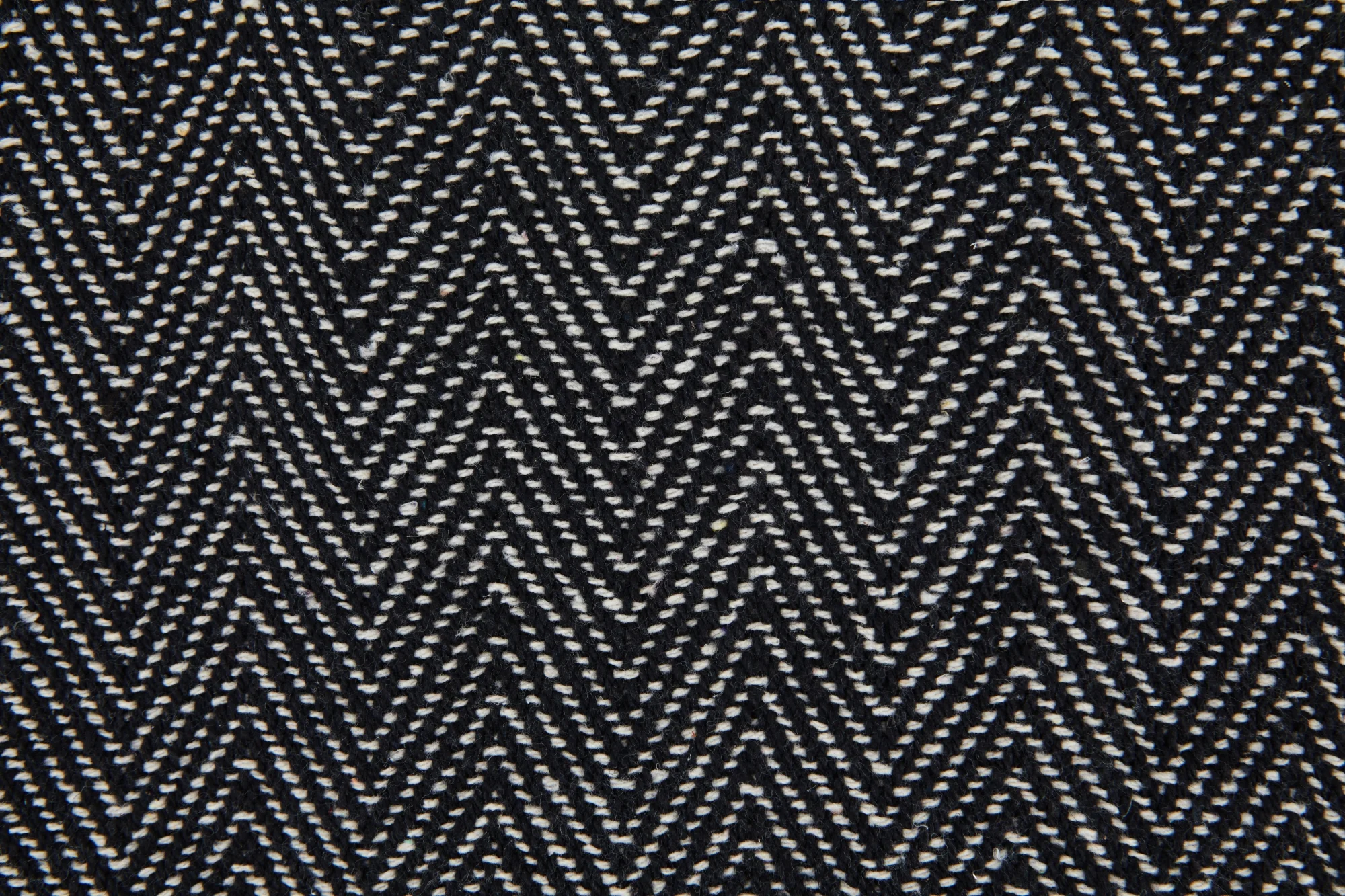 Herringbone - Recycled Cotton Throw in Black (50" x 60") - Image 5