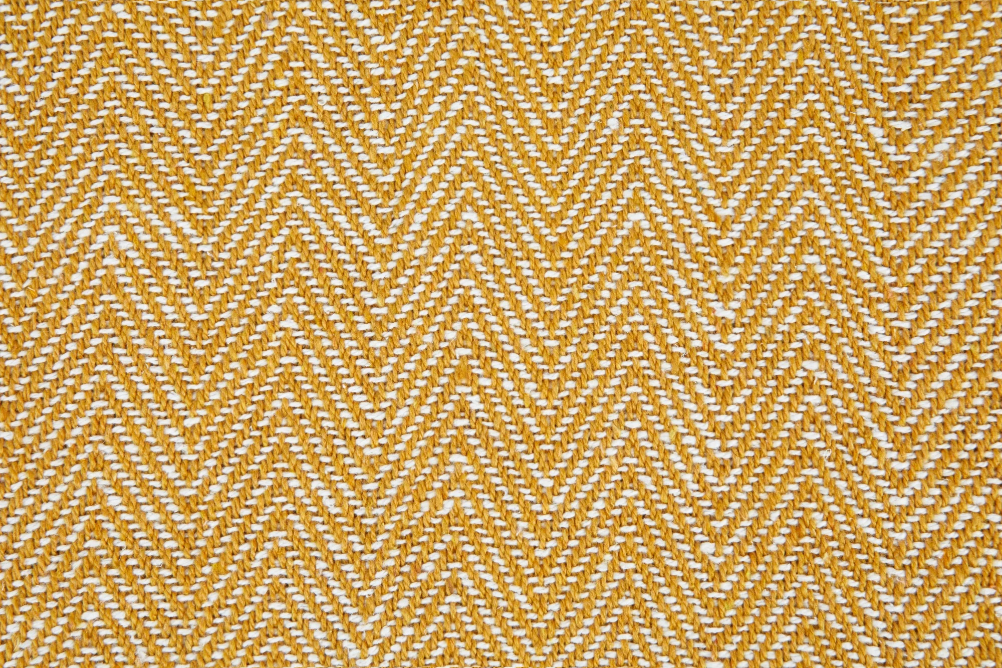 Herringbone - Recycled Cotton Throw In Ochre (70x100") - Image 5