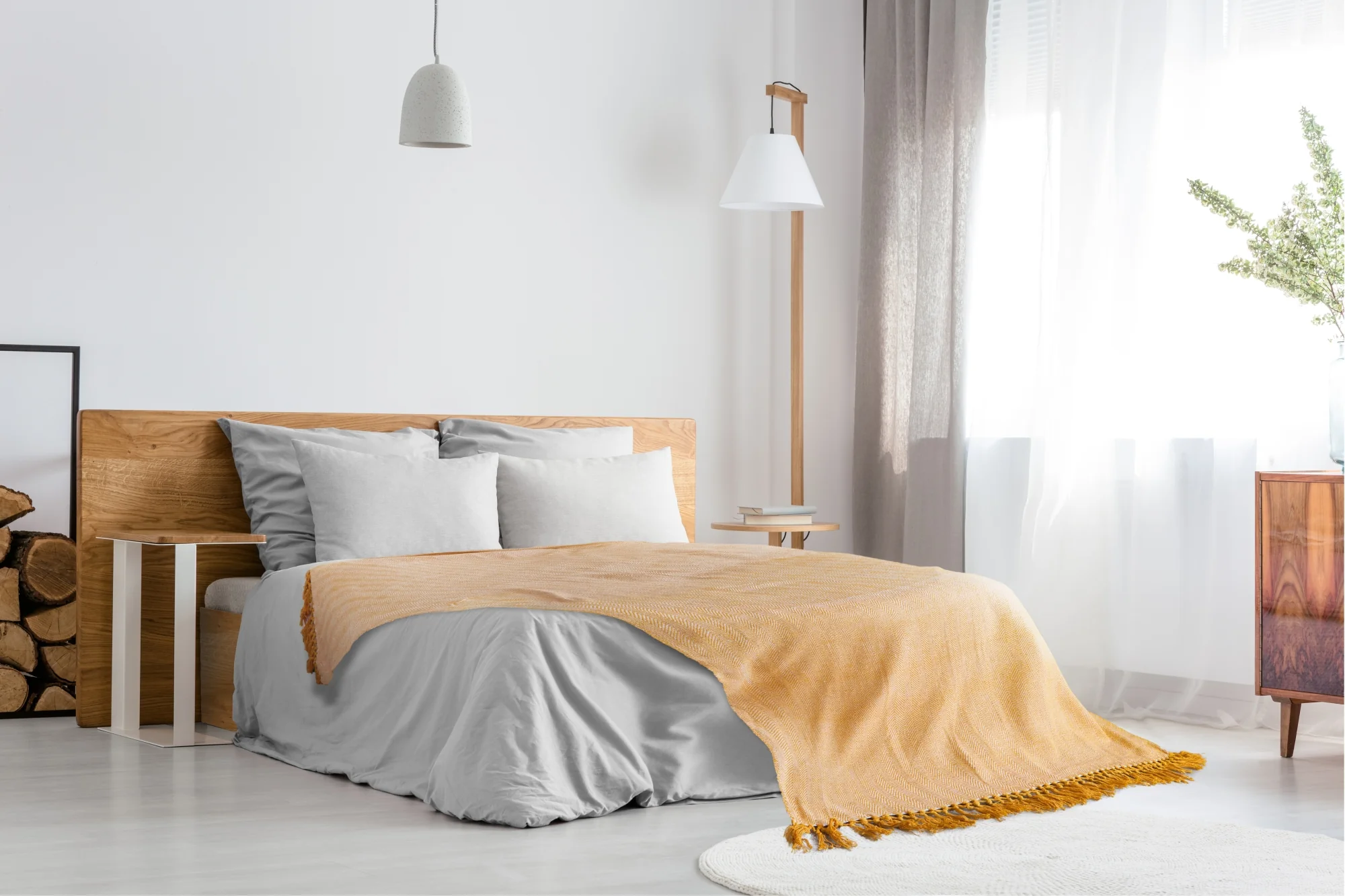 Herringbone - Recycled Cotton Throw In Ochre (70x100") - Image 7