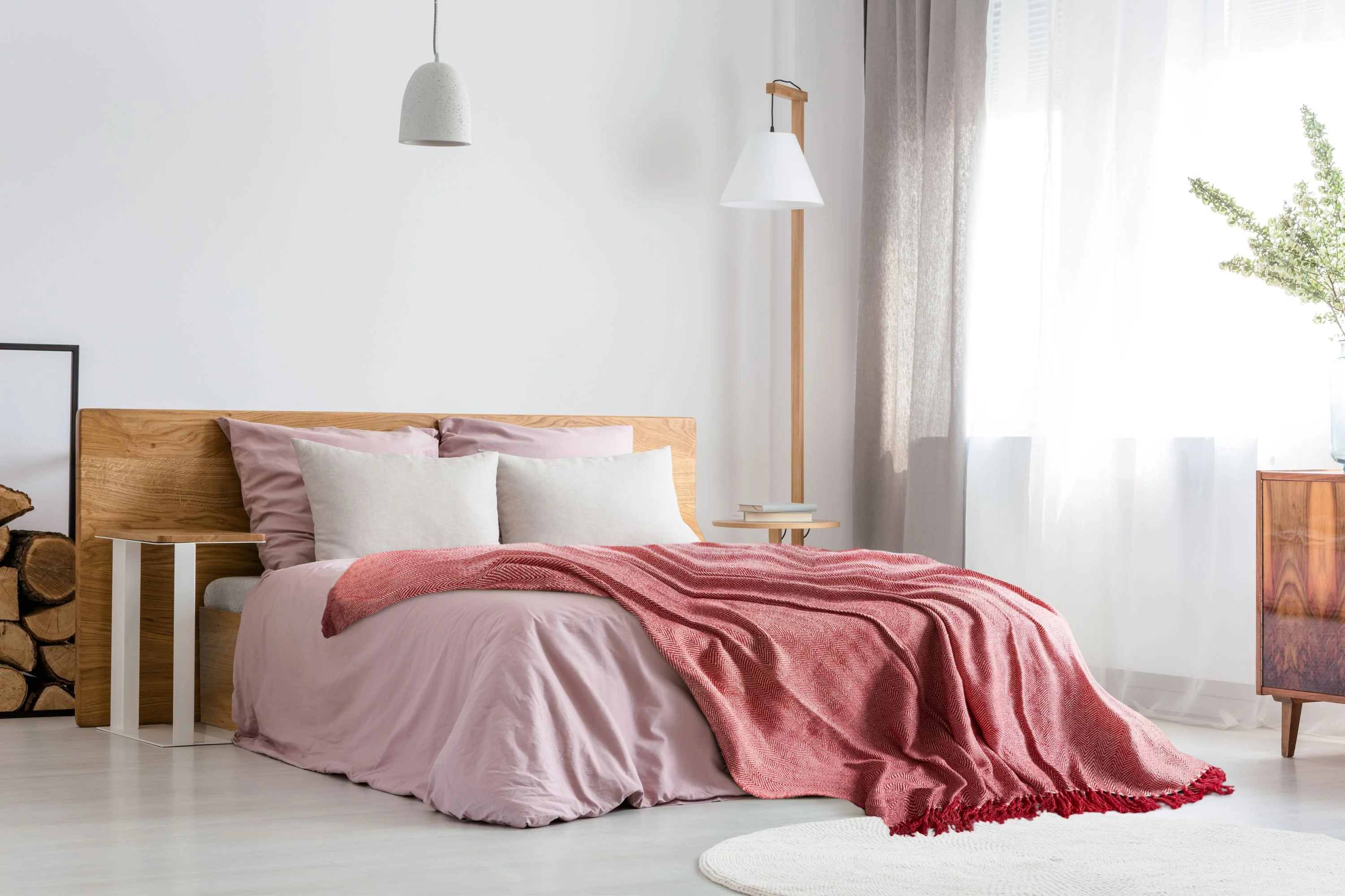 Herringbone - Recycled Cotton Throw In  Red (50x60") - Image 6