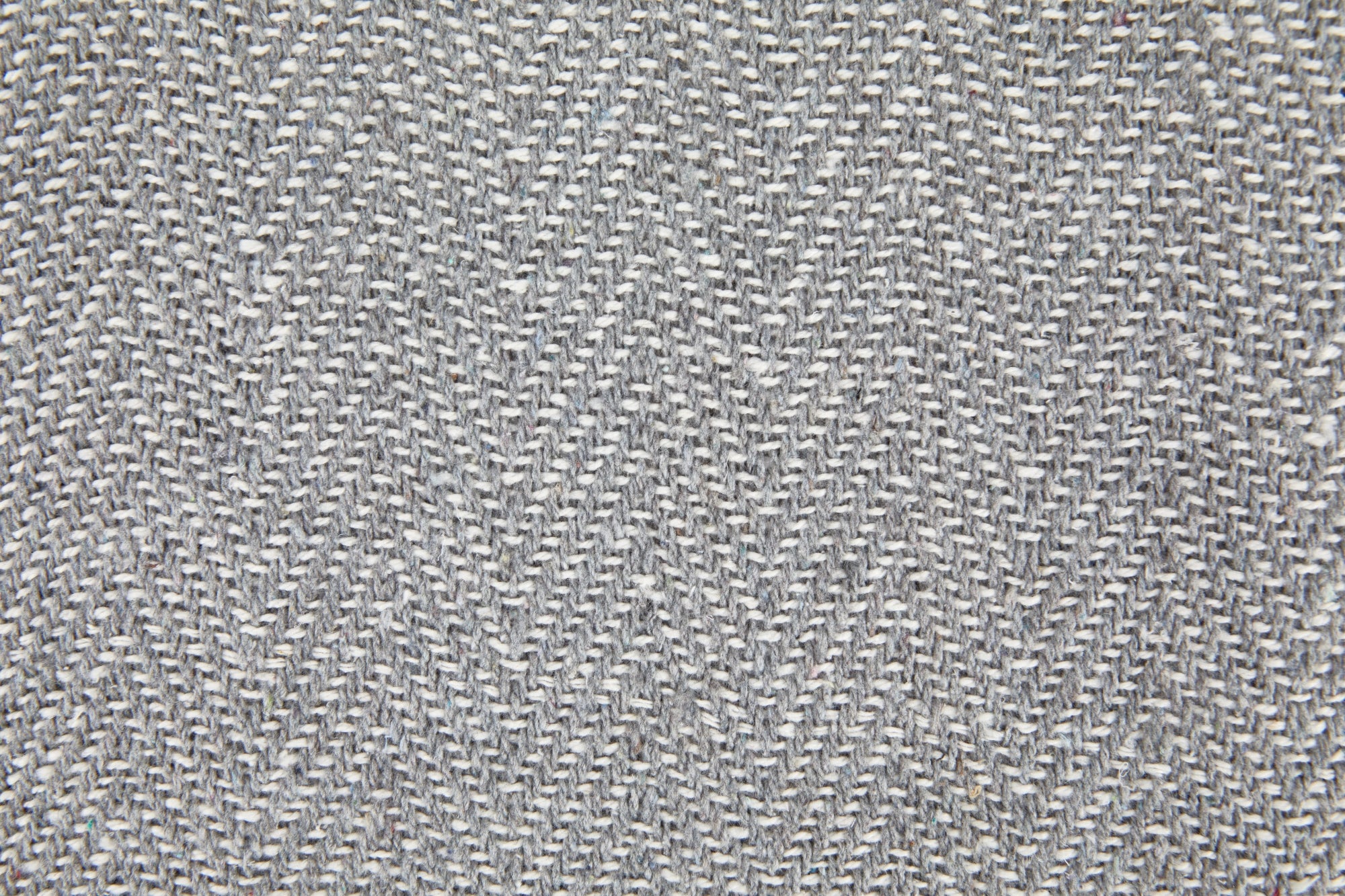 Herringbone - Recycled Cotton Throw In Silver (90x100") - Image 5