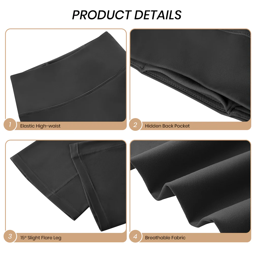High Waist Yoga Pants Flared Leggings - Image 8