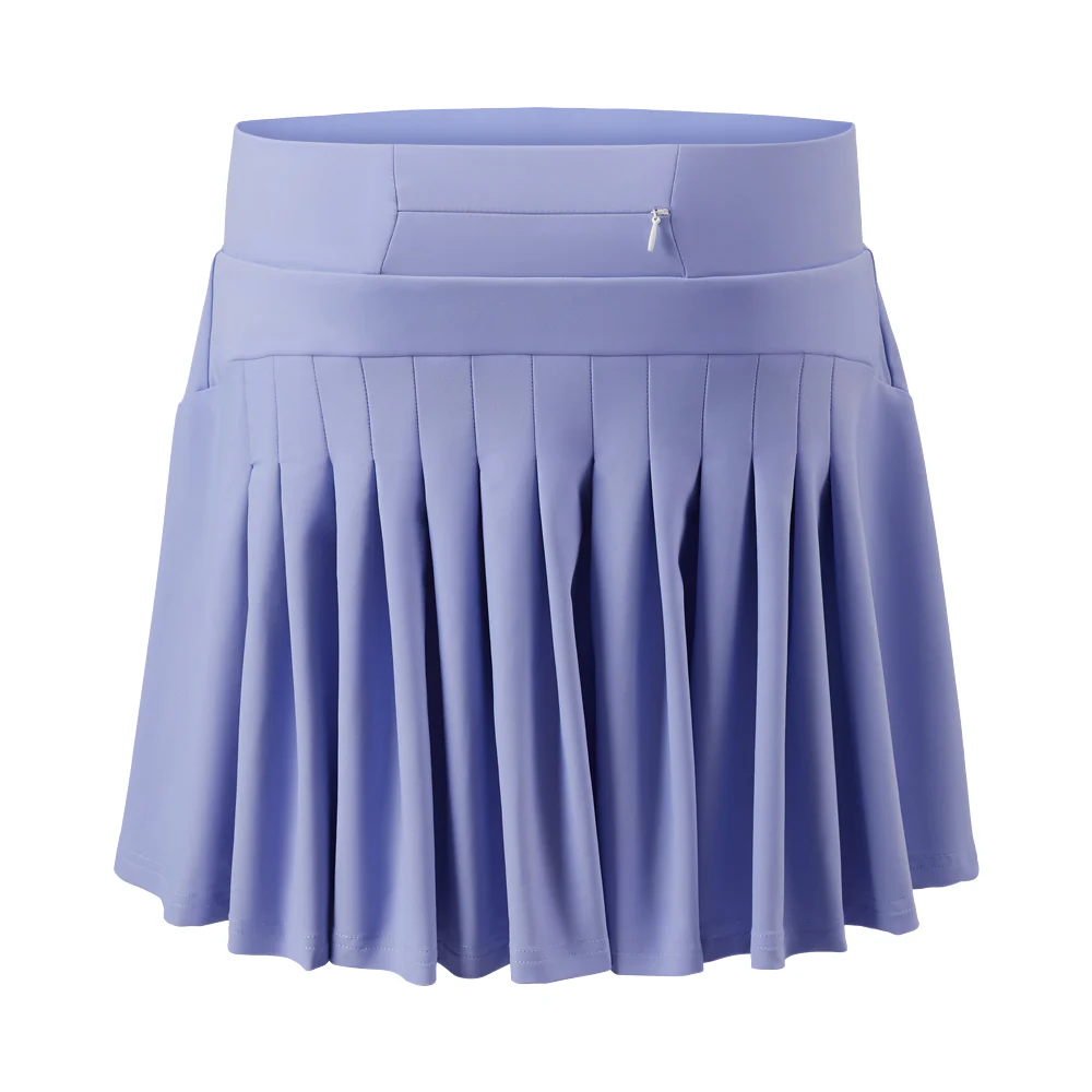 High Waisted Pleated Tennis Skirt With Pockets - Blue - Image 5