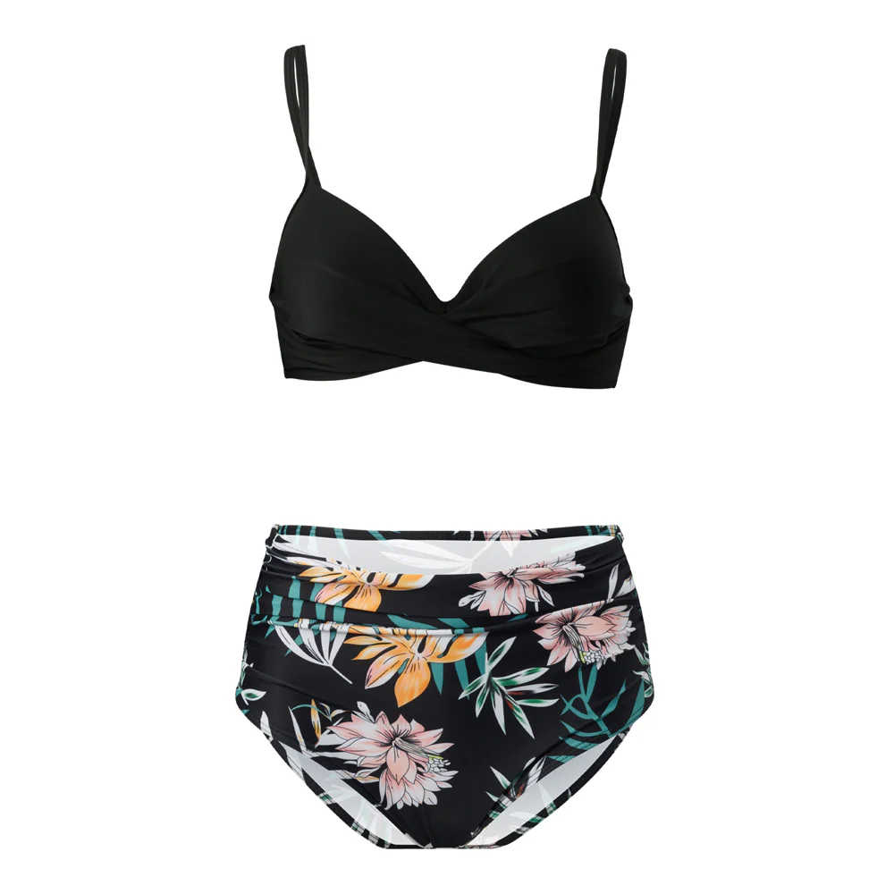 High-waisted Two-Piece Swimsuit Set - Image 3