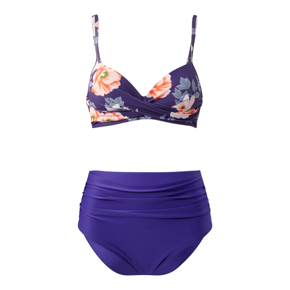 High-waisted Two-Piece Swimsuit Set - Image 3