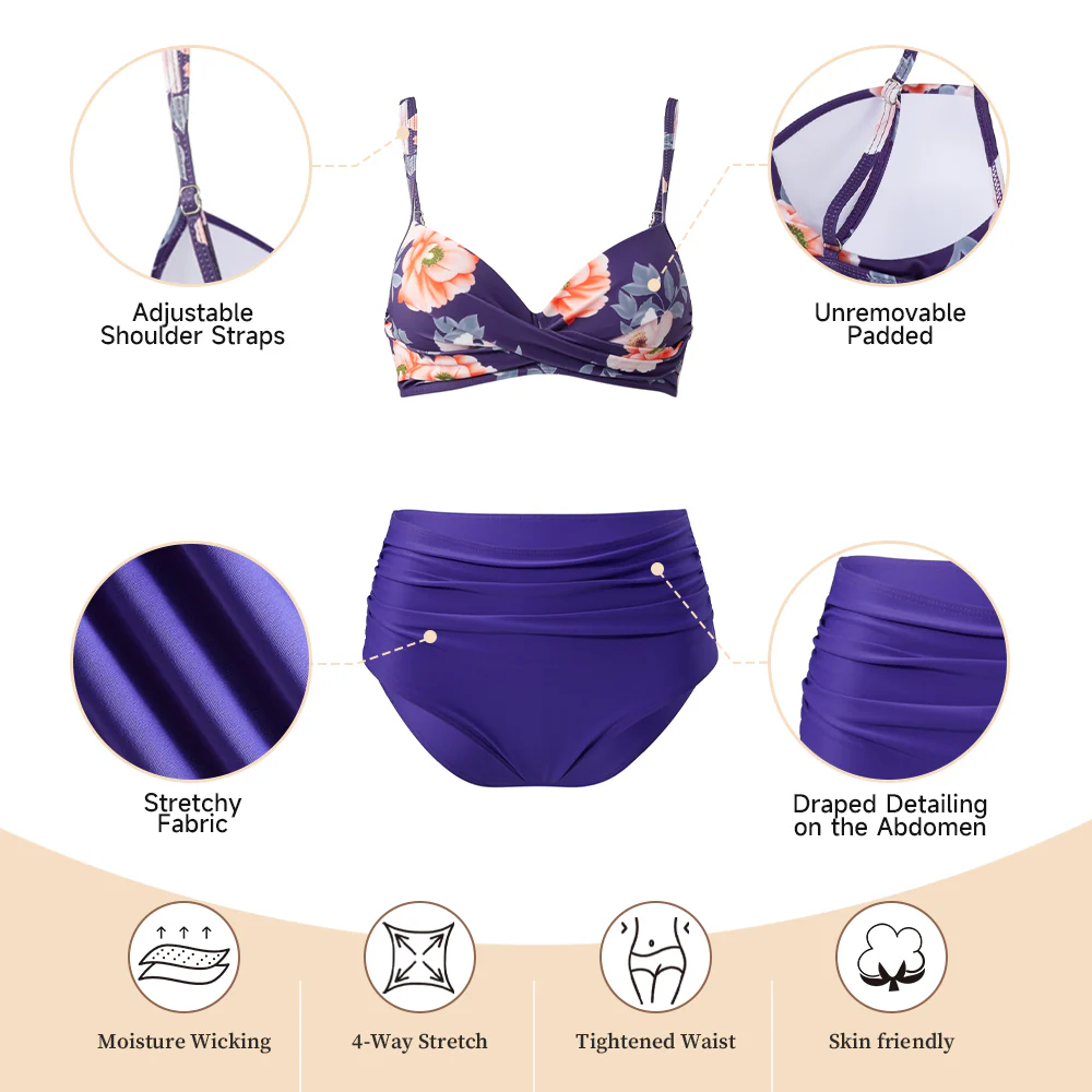 High-waisted Two-Piece Swimsuit Set - Image 7