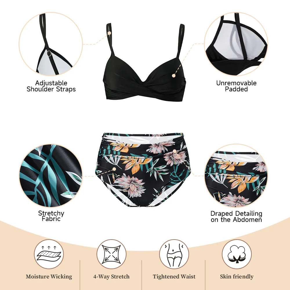 High-waisted Two-Piece Swimsuit Set - Image 7