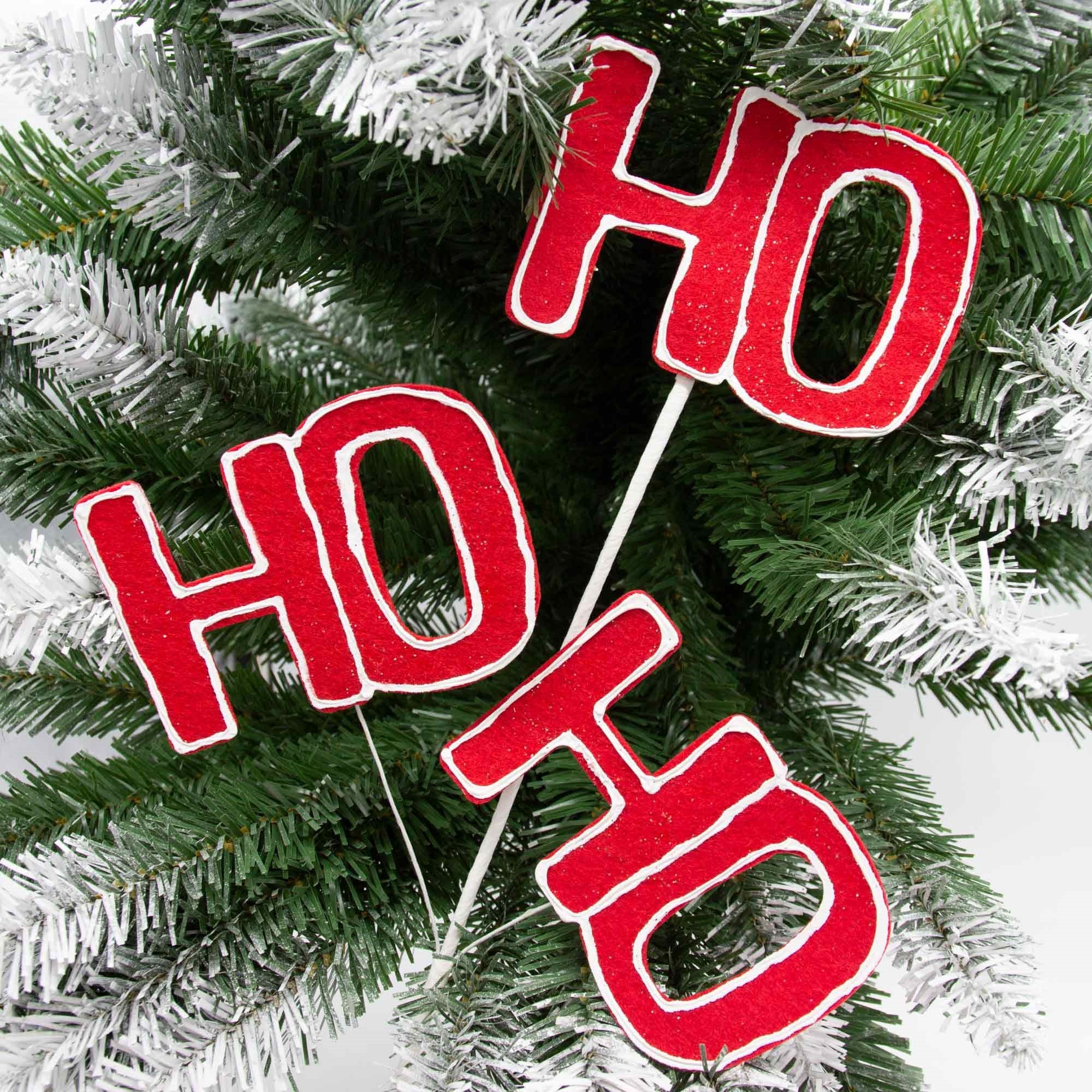 Ho Ho Ho Stem Pick Christmas Decoration - Image 3
