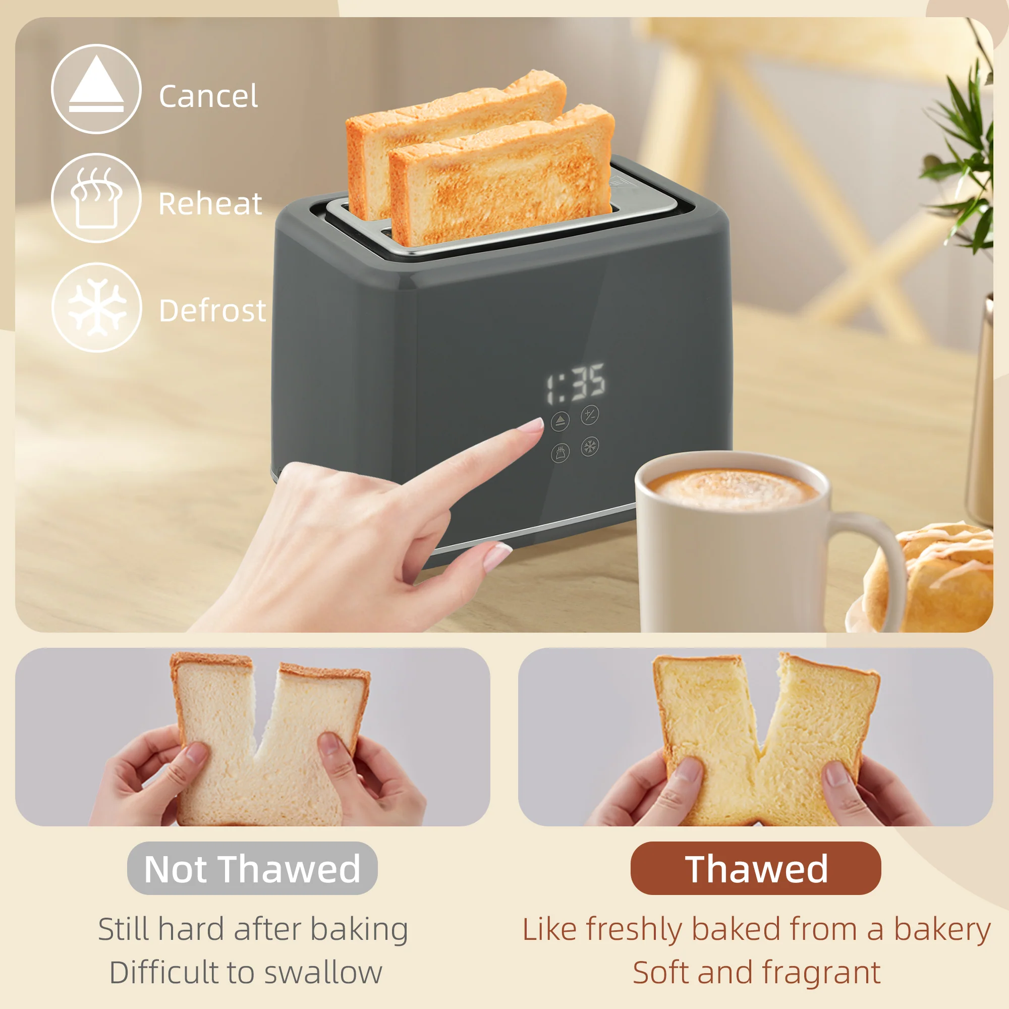 HOMCOM 1.5L 3000W Fast Boil Electric Kettle And 2 Slice Toaster Set - Image 13