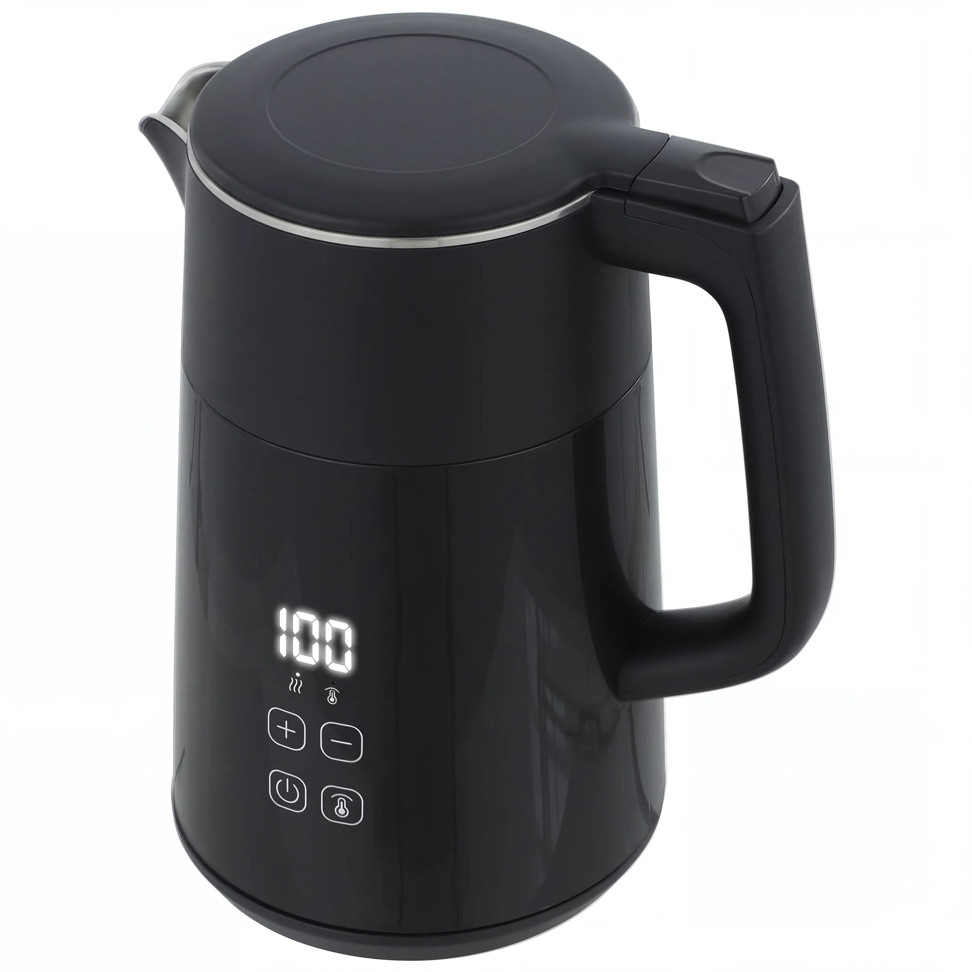 HOMCOM 1.7L Fast Boil 3000W Electric Kettle With LED Display, Black