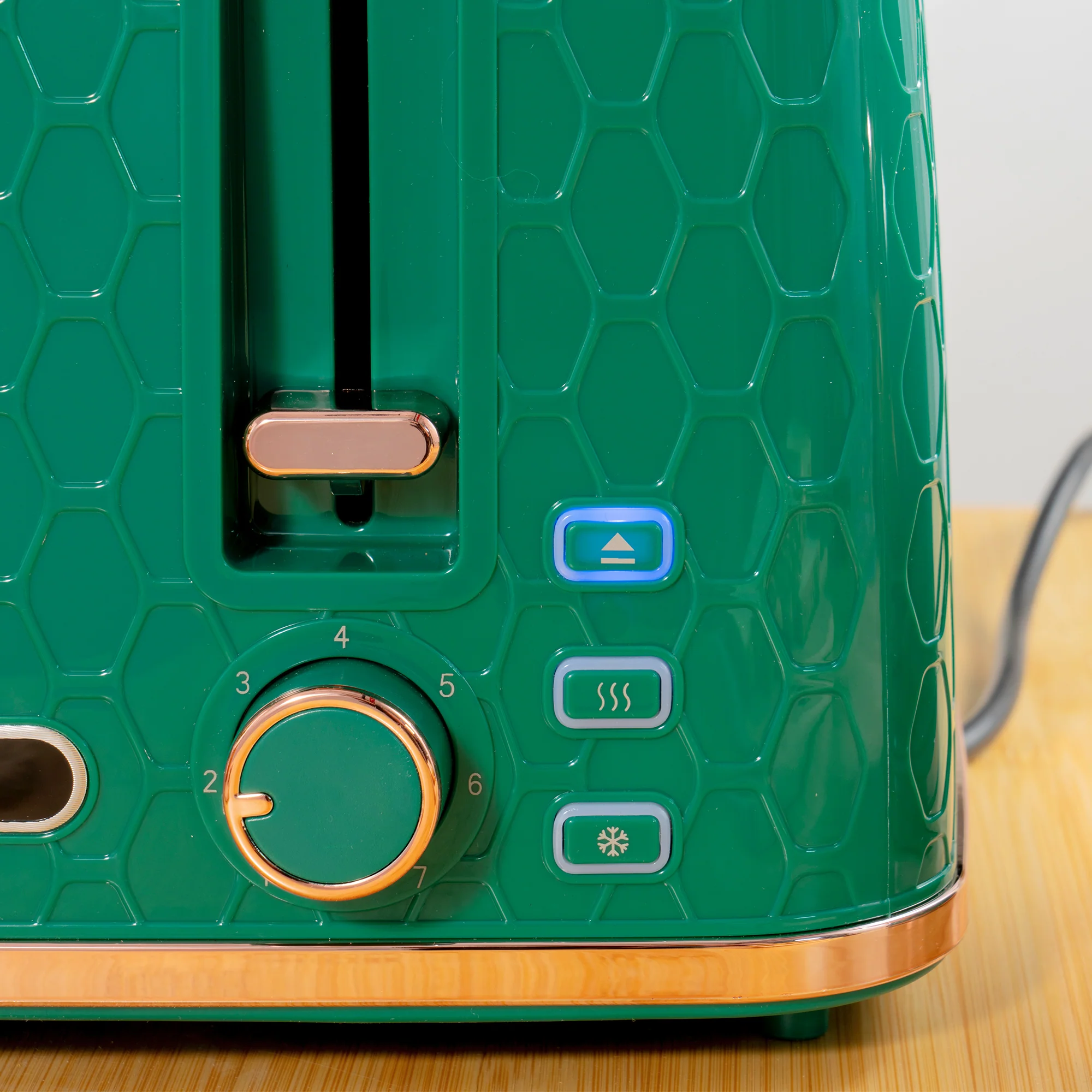 HOMCOM 1.7L Kettle And Toaster Set With Defrost Reheat And Crumb Tray Green - Image 8