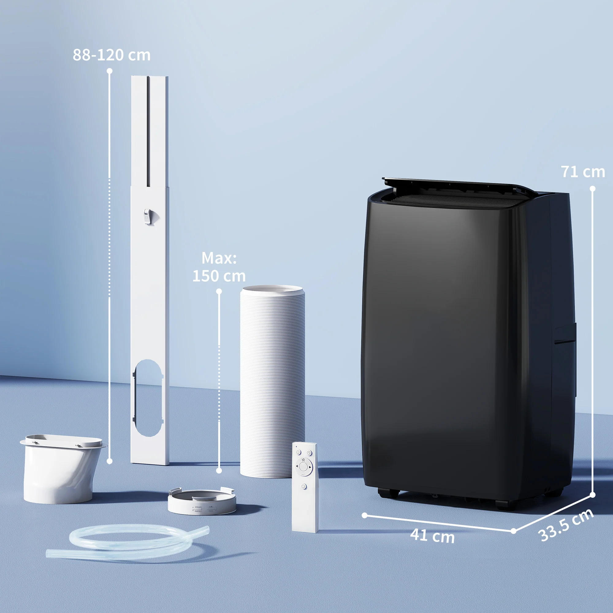 HOMCOM 12,000 BTU Portable Air Conditioner Unit With Remote, 24H Timer - Image 5