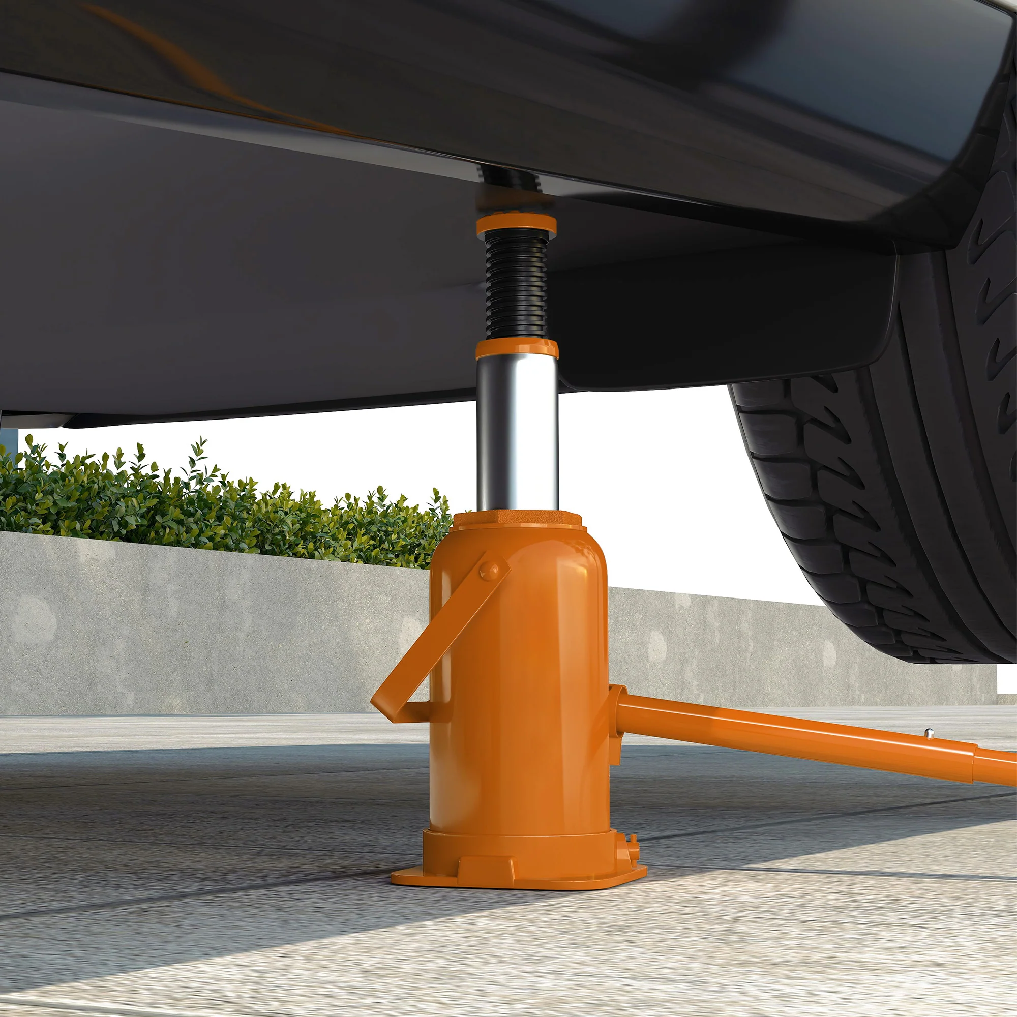 HOMCOM 12 Tonne Hydraulic Bottle Jack, 19-37 cm Car Jack Lift, Orange - Image 8