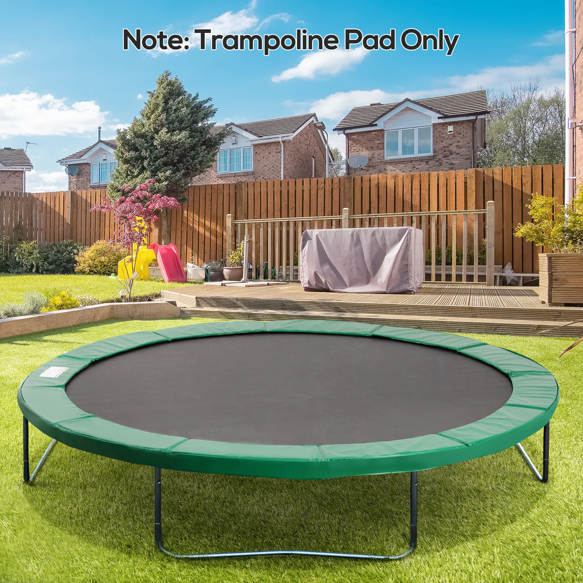 HOMCOM 12ft Trampoline Pad Surround Pad Thick Foam Replacement Spare Green - Image 2