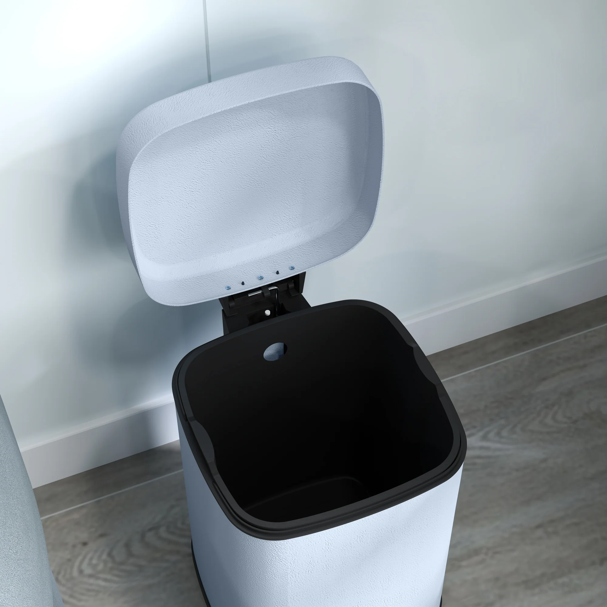 HOMCOM 12L Kitchen Pedal Bin, Metal Rubbish Bin with Soft-close Lid - Image 18