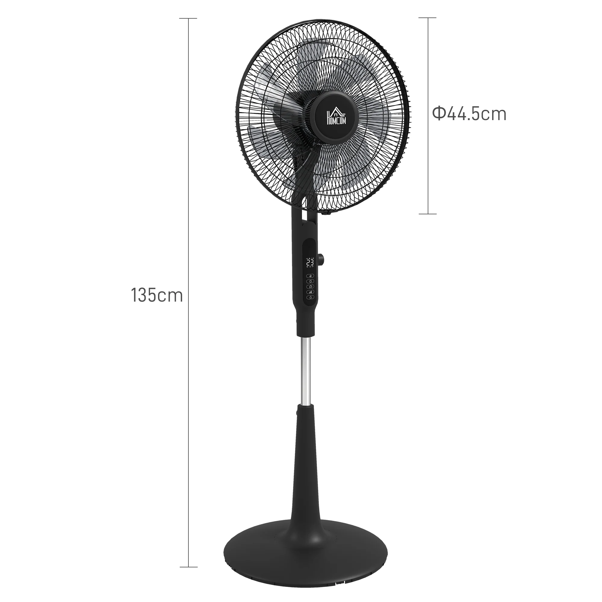 HOMCOM 12V DC Standing Fan With 75° Oscillation Mosquito Repellent Function - Image 5