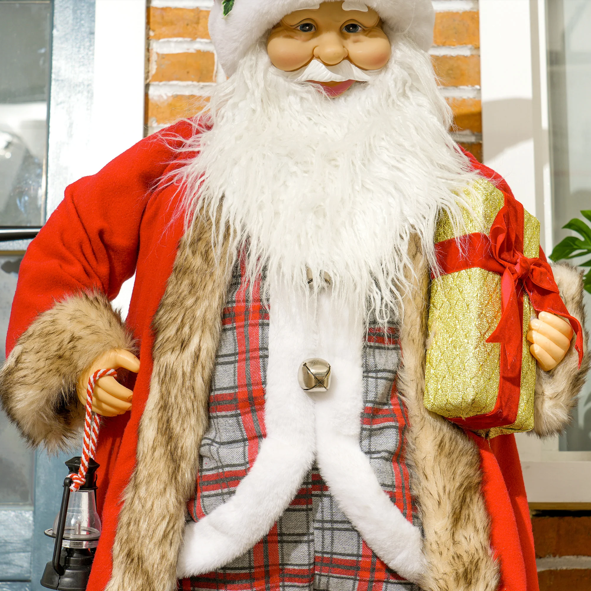 HOMCOM 141cm Animated Life Size Santa Claus With Sound Activated For Party - Image 7