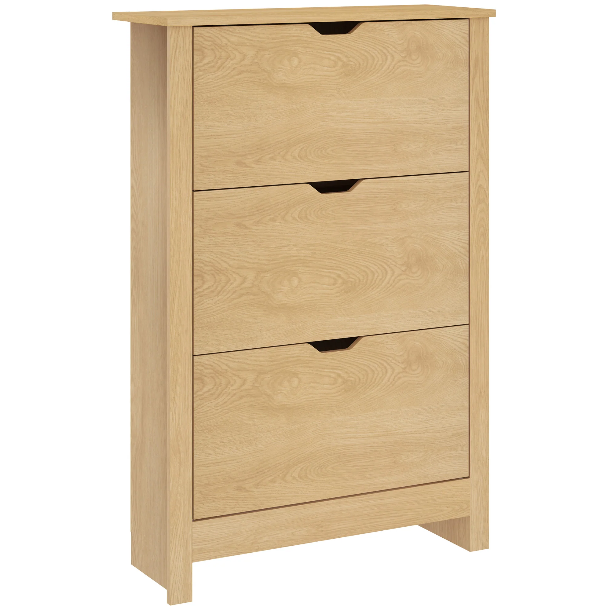HOMCOM 18-Shoe Storage Cabinet 6 Shelves 3 Drawers Tabletop - Image 10