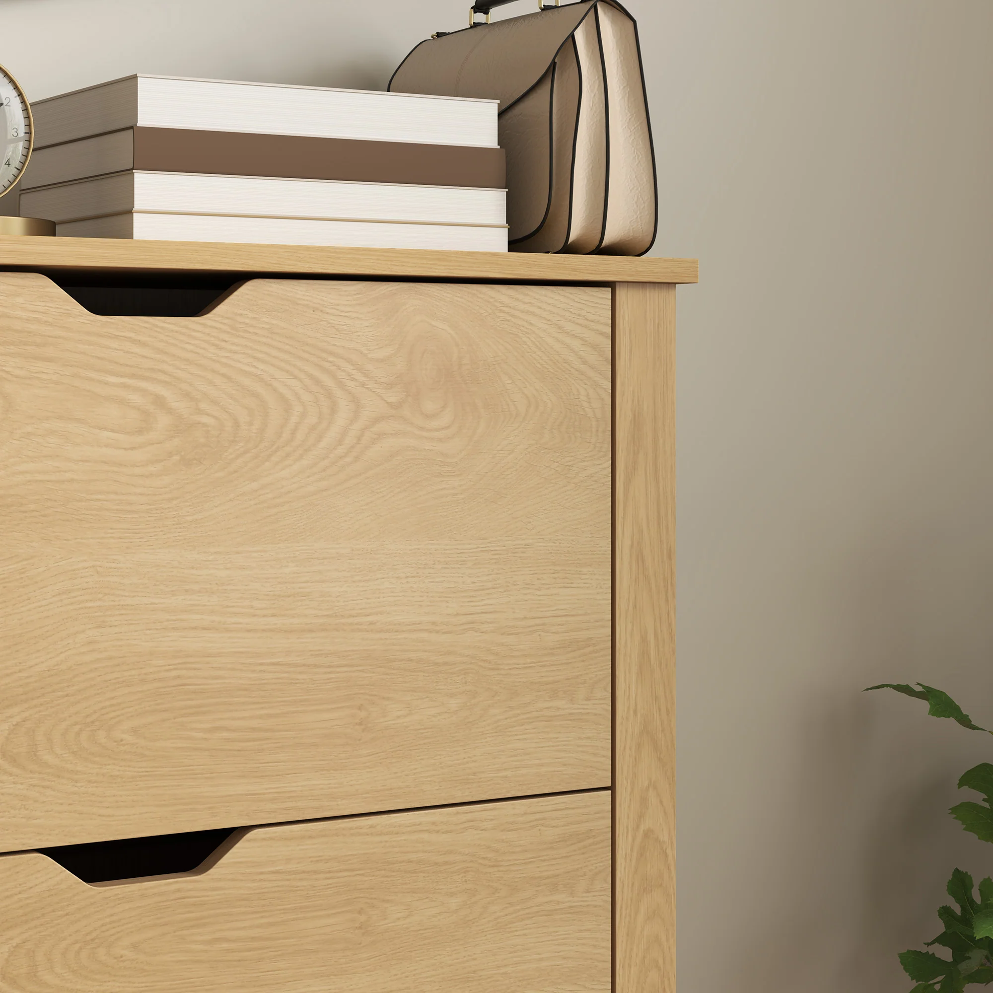 HOMCOM 18-Shoe Storage Cabinet 6 Shelves 3 Drawers Tabletop - Image 18