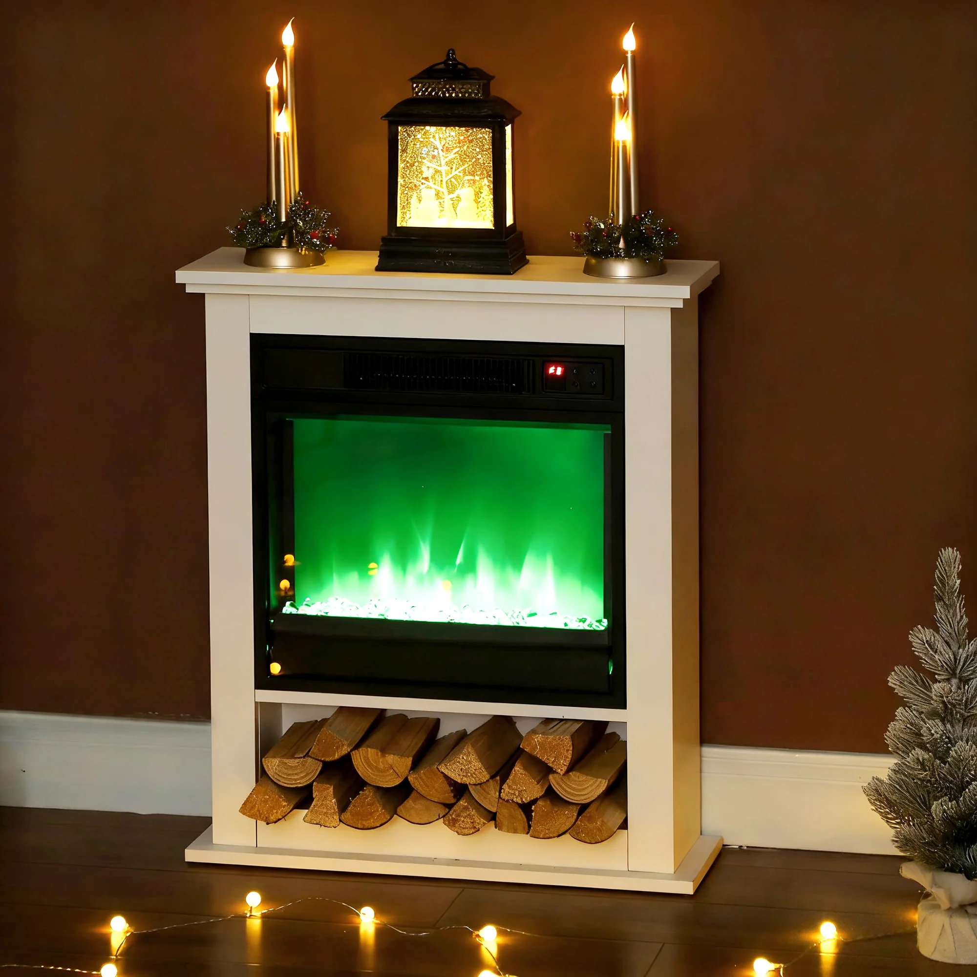 HOMCOM 1800W White Electric Fire Reach up to 30ã?¡ Space - Image 8