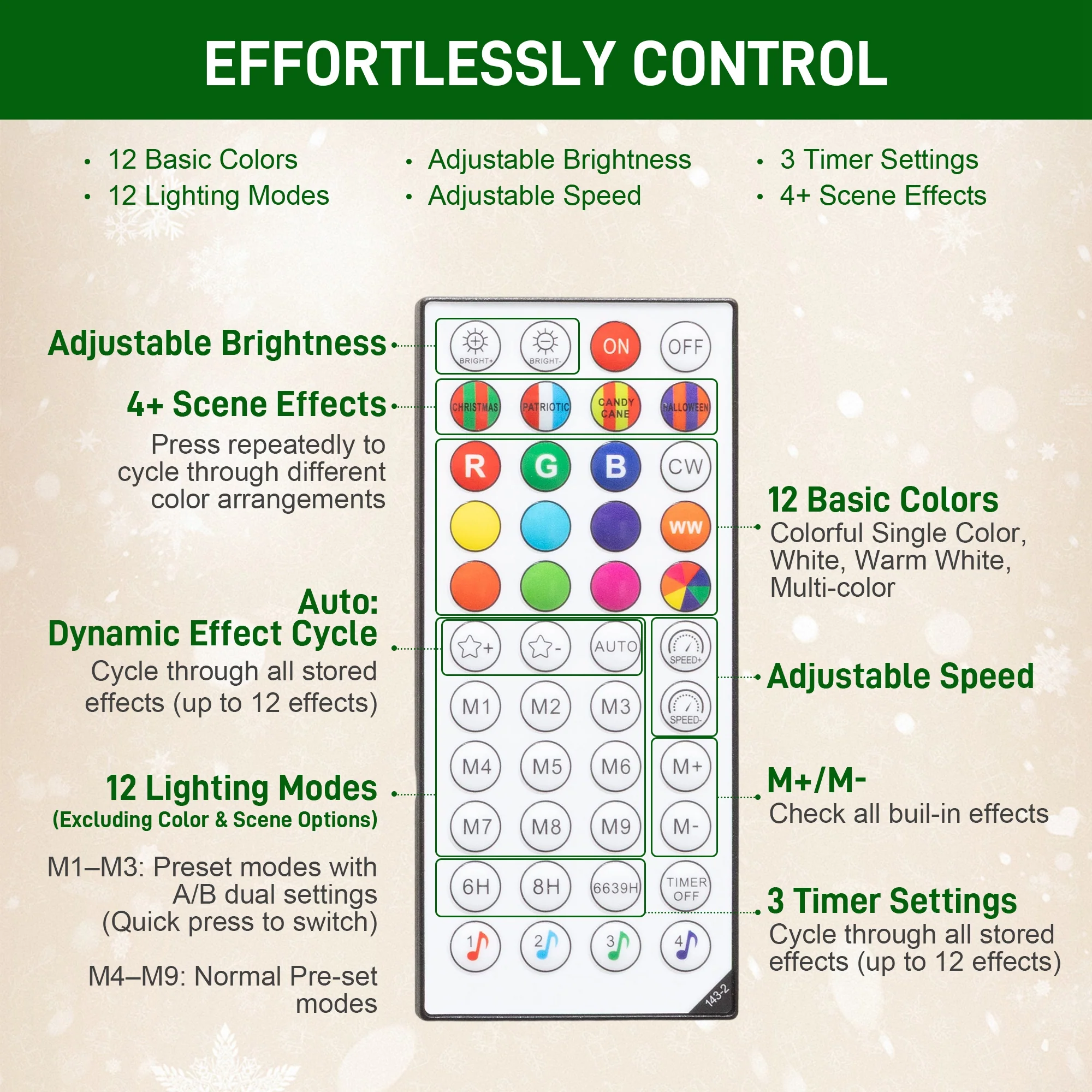 HOMCOM 180cm Christmas Tree with Colourful DIY LEDs, Remote, Carolina Pine - Image 6