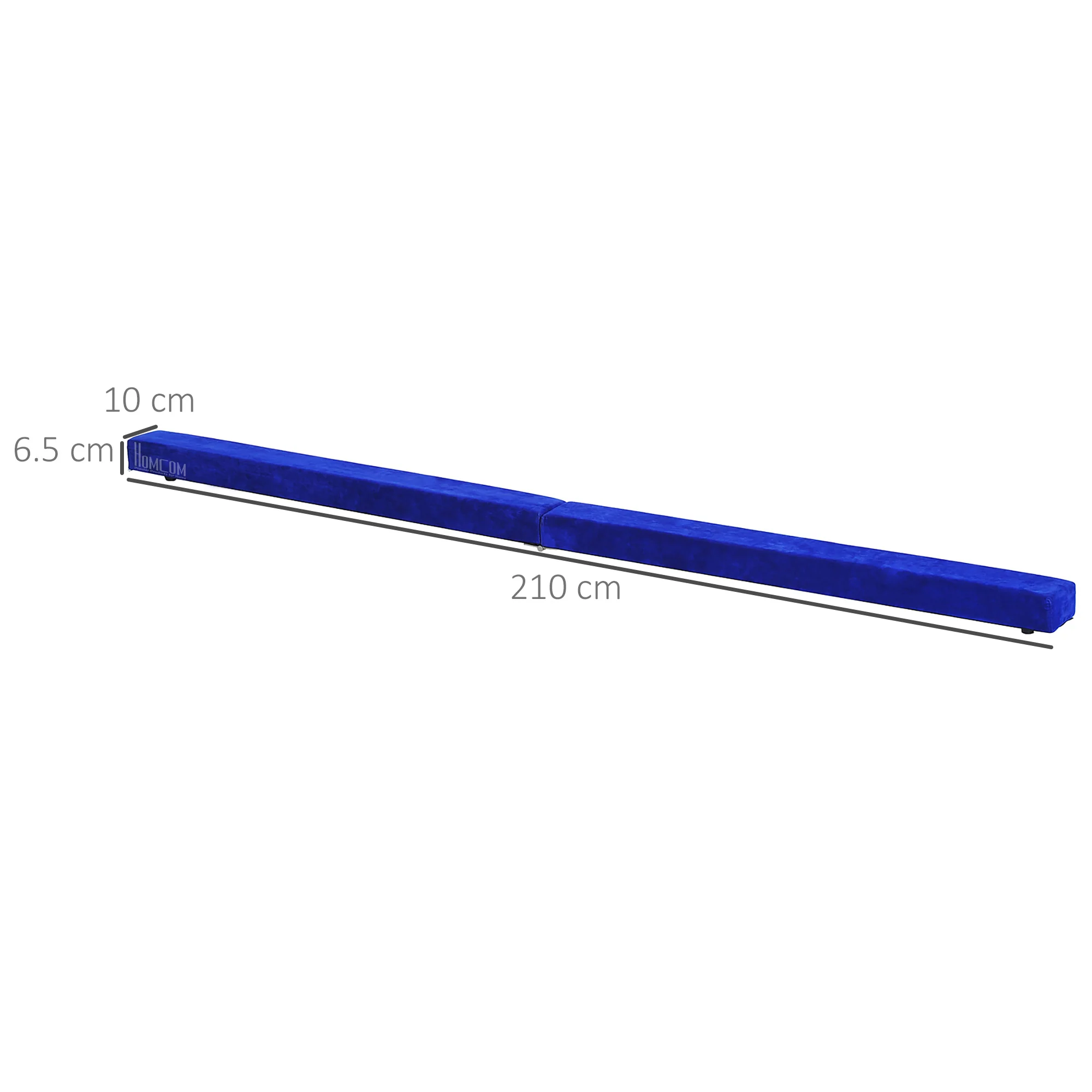 HOMCOM 2.1m Balance Beam Trainer Fold Performance Gymnastics, Blue - Image 5