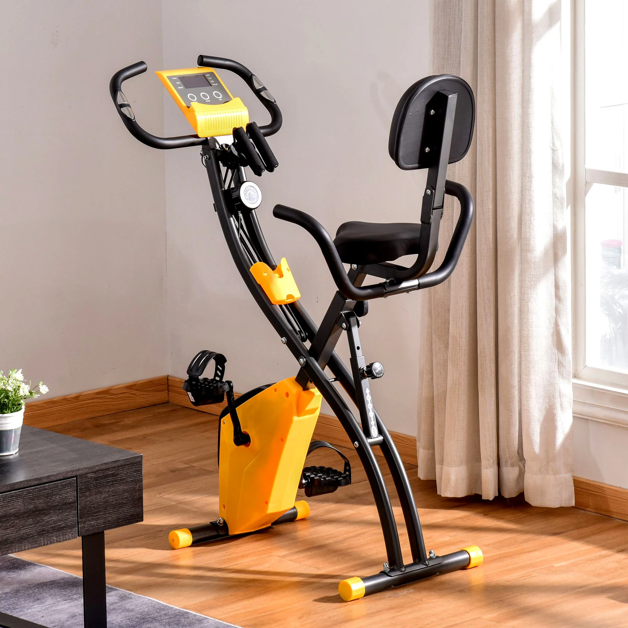 HOMCOM 2-In-1 Folding Exercise Bike With 8-Level Magnetic Resistance - Image 11